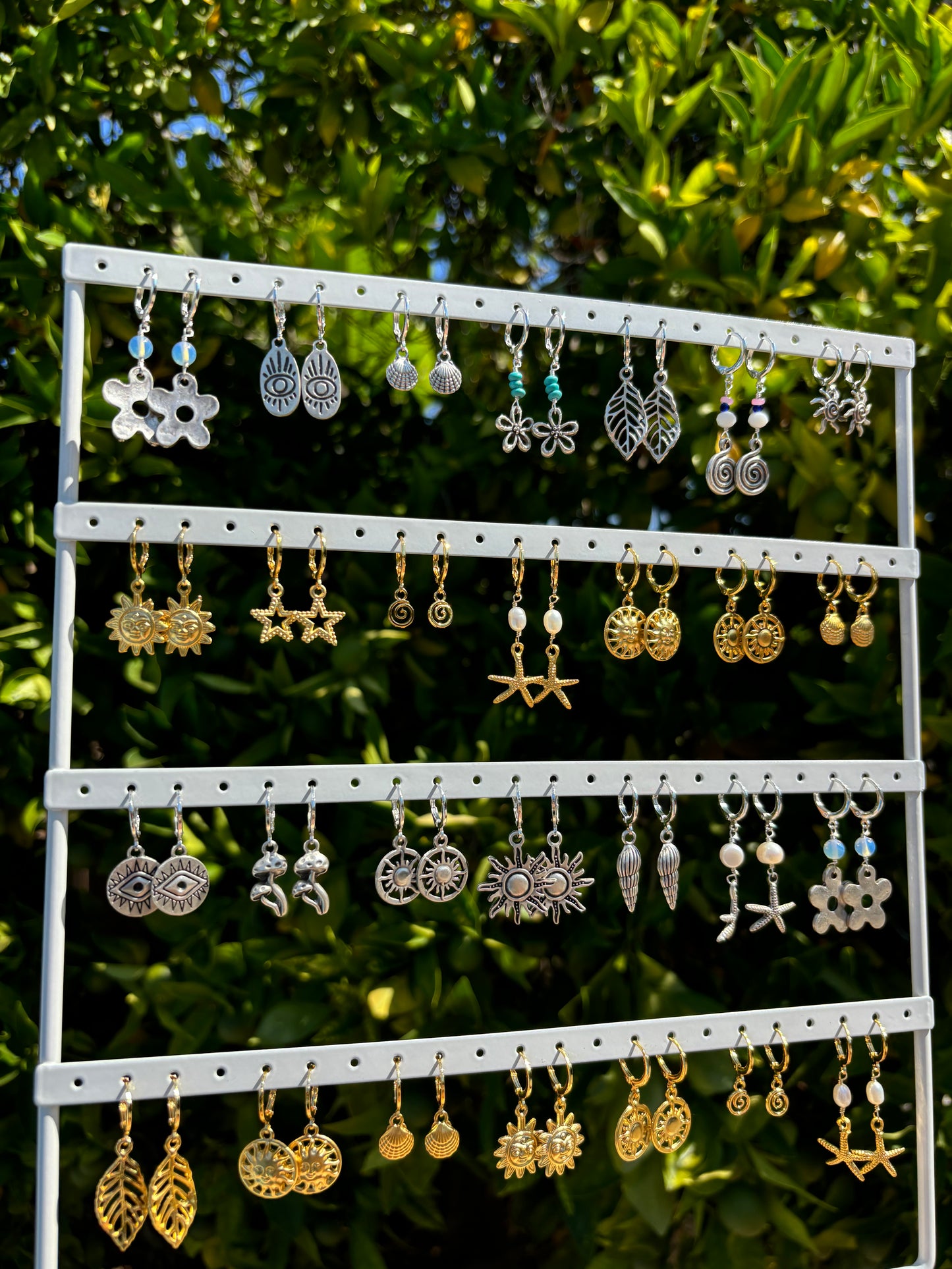 Starfish Pearl Drop Silver Huggie Earrings