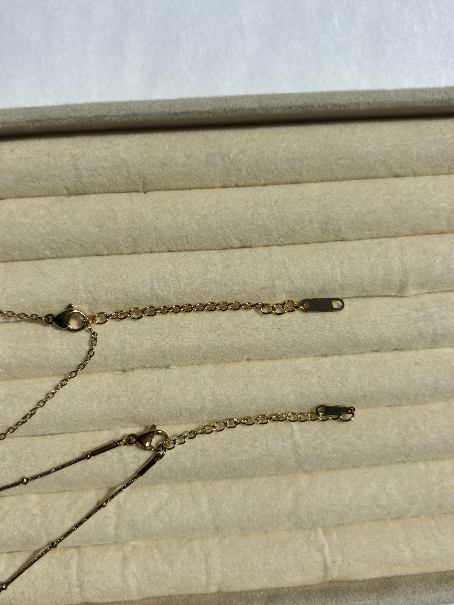 Teardrop Gemstone Gold Chain Necklace