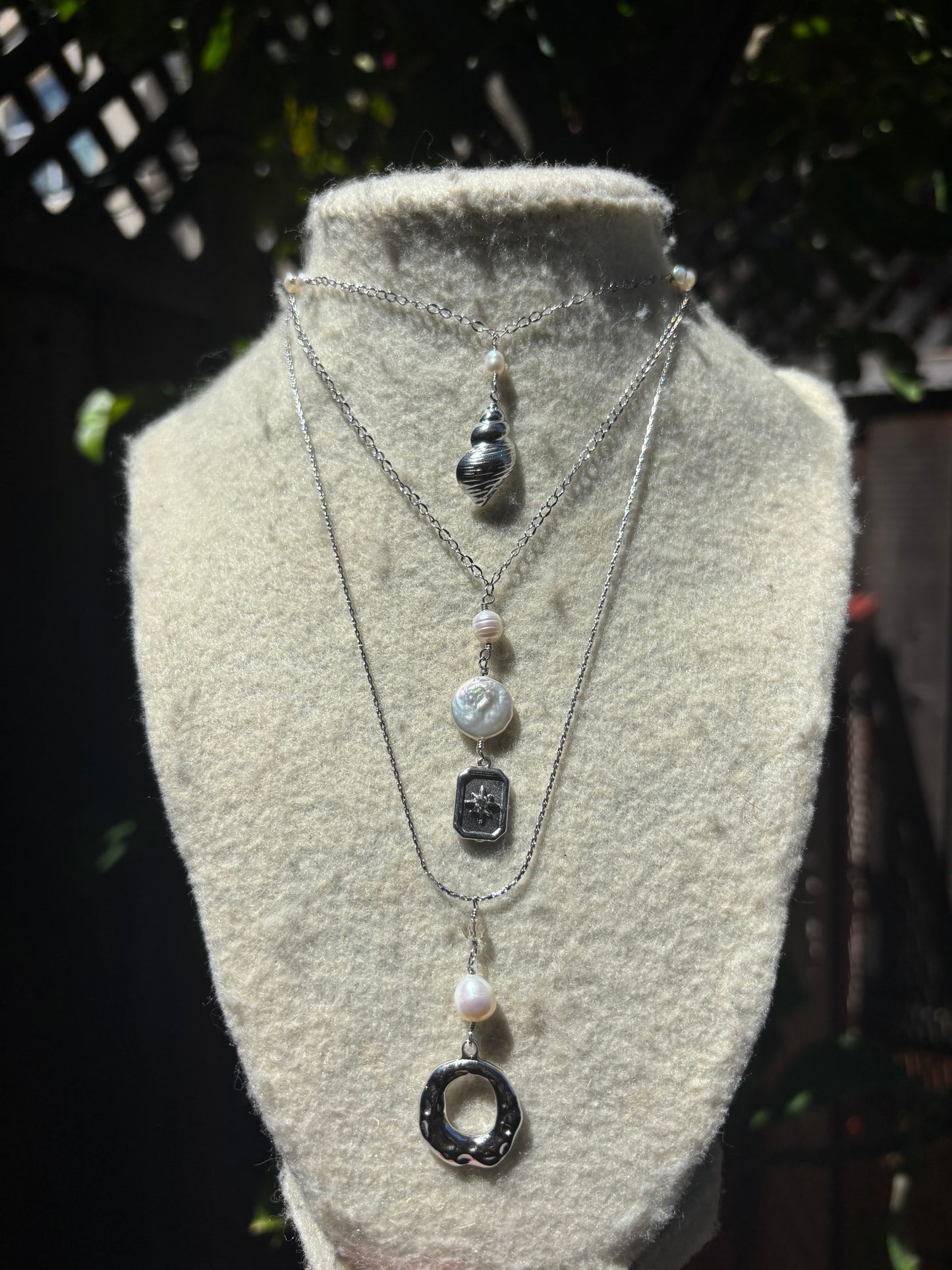 Oval Drop Pearl Necklaces
