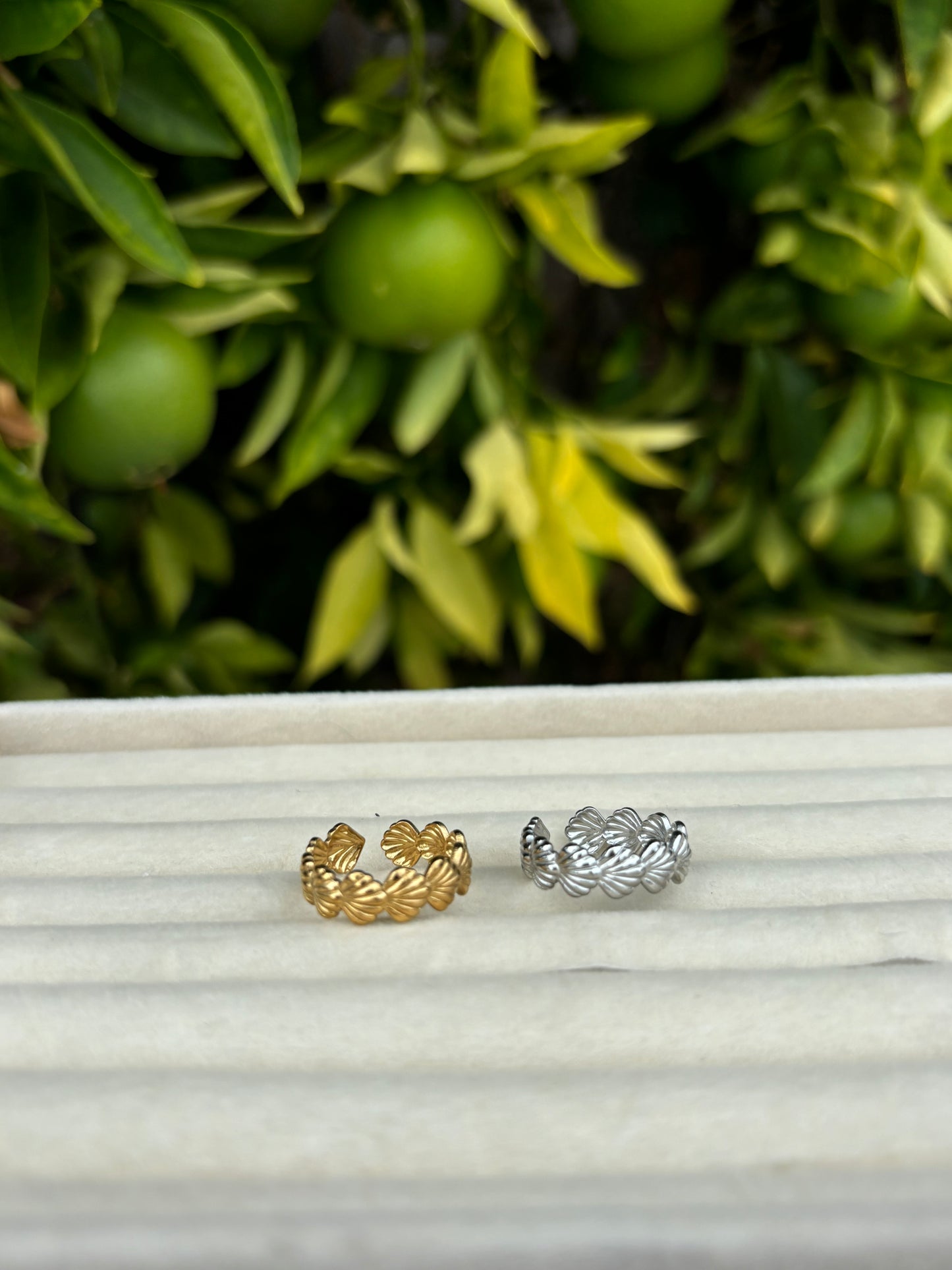 Seashell Adjustable Rings