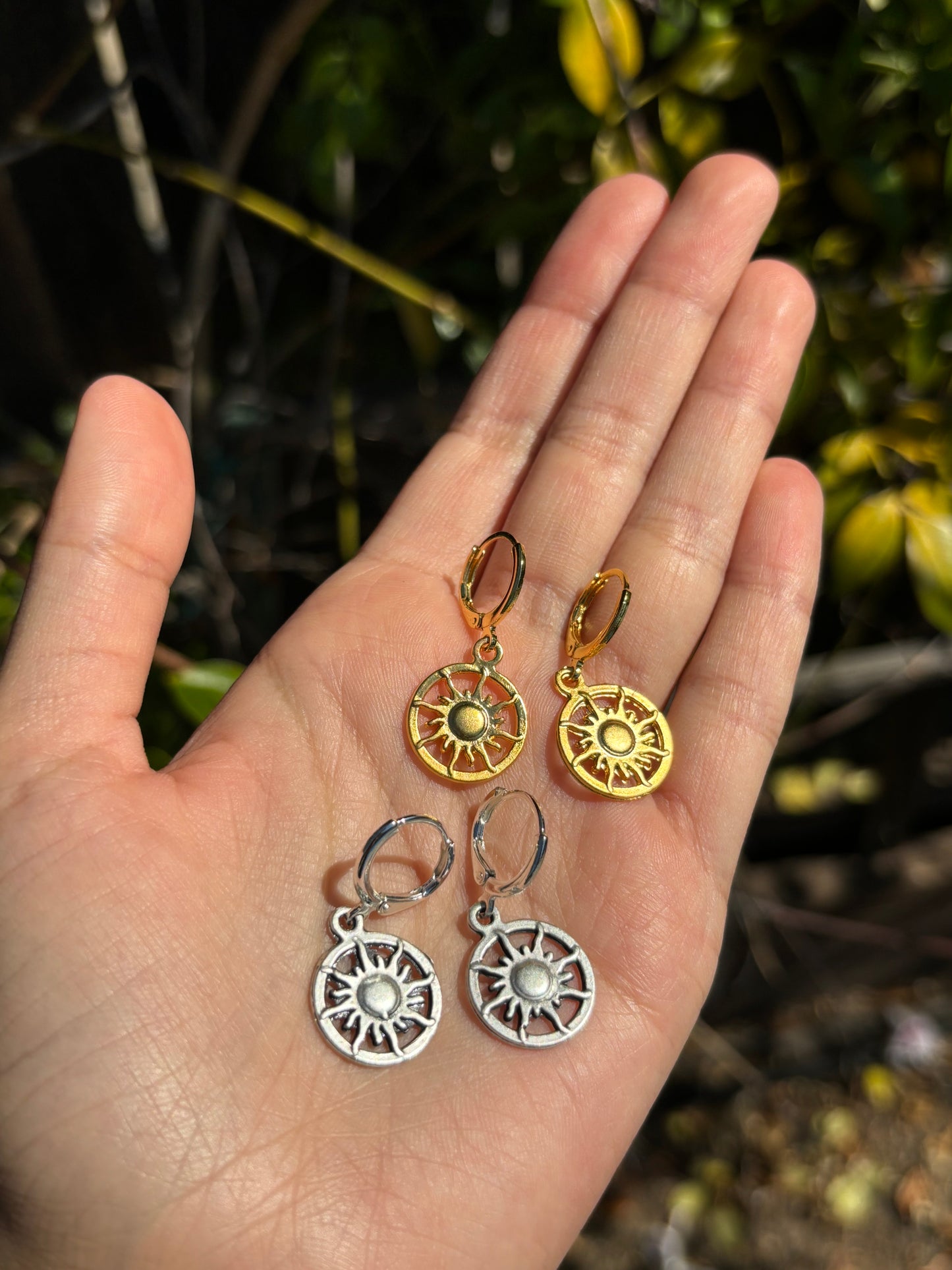Sunburst Huggie Earrings