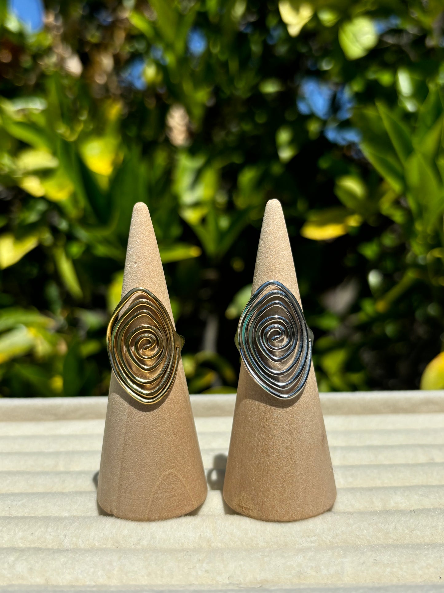 Chunky Spiral Adjustable Rings