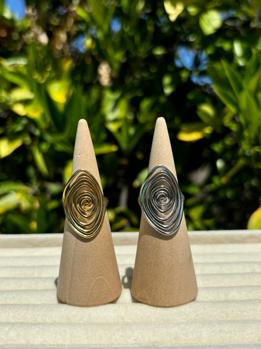 Chunky Spiral Adjustable Rings