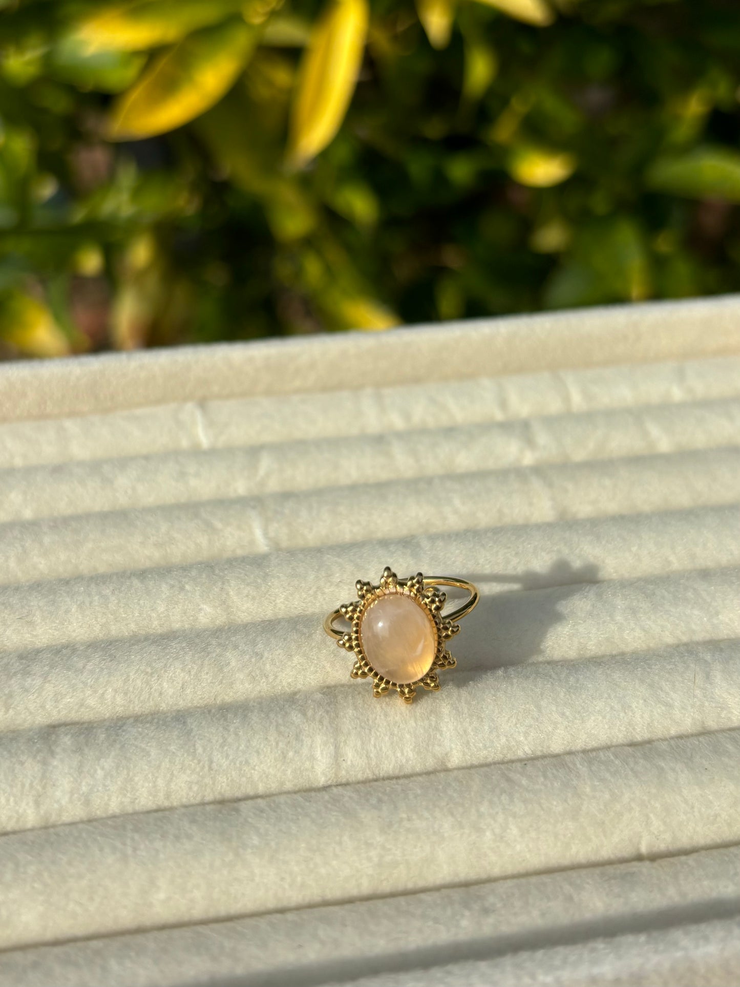 Pink Sun Gold Ring