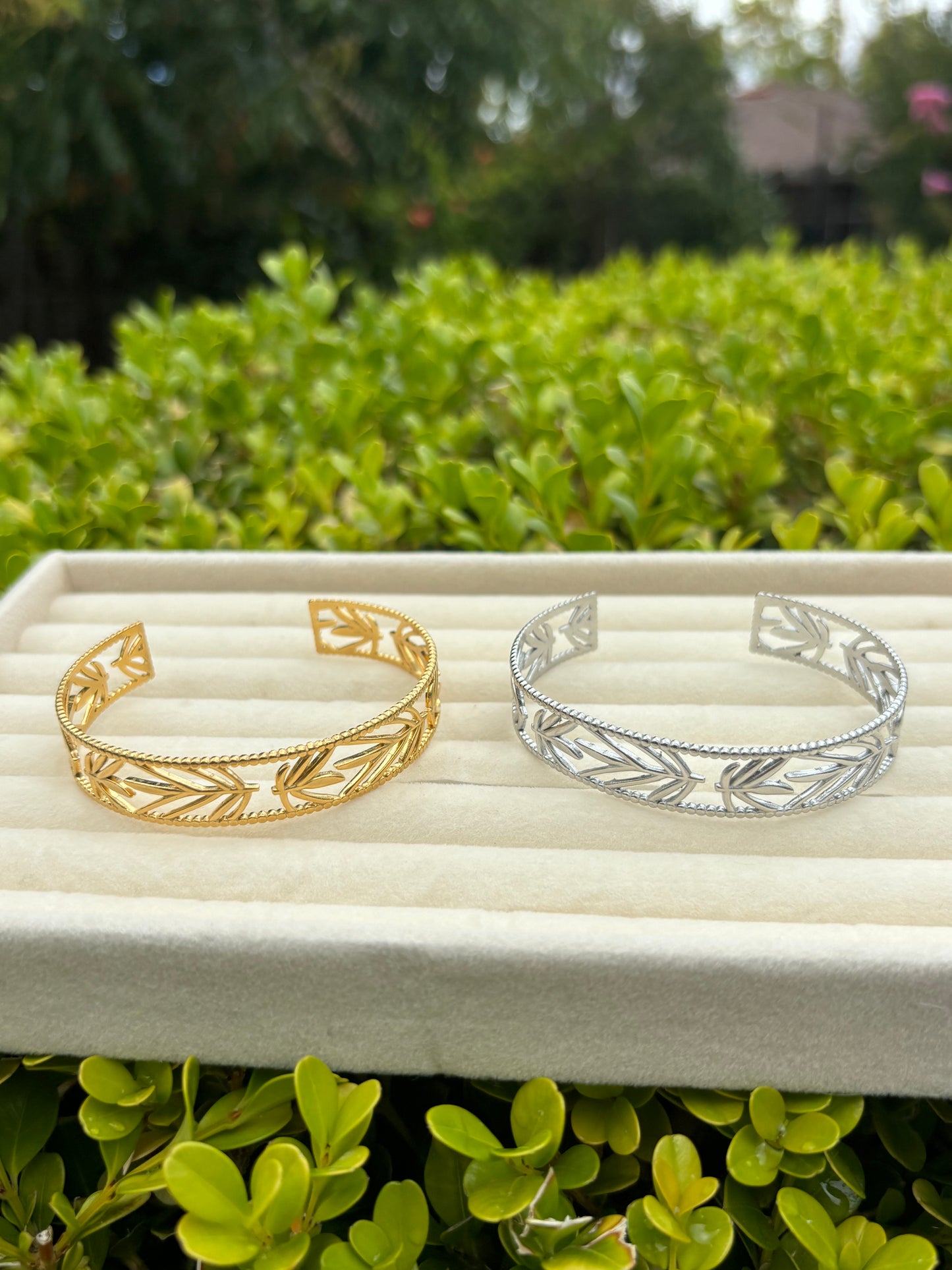 Leaf Bangle Cuff
