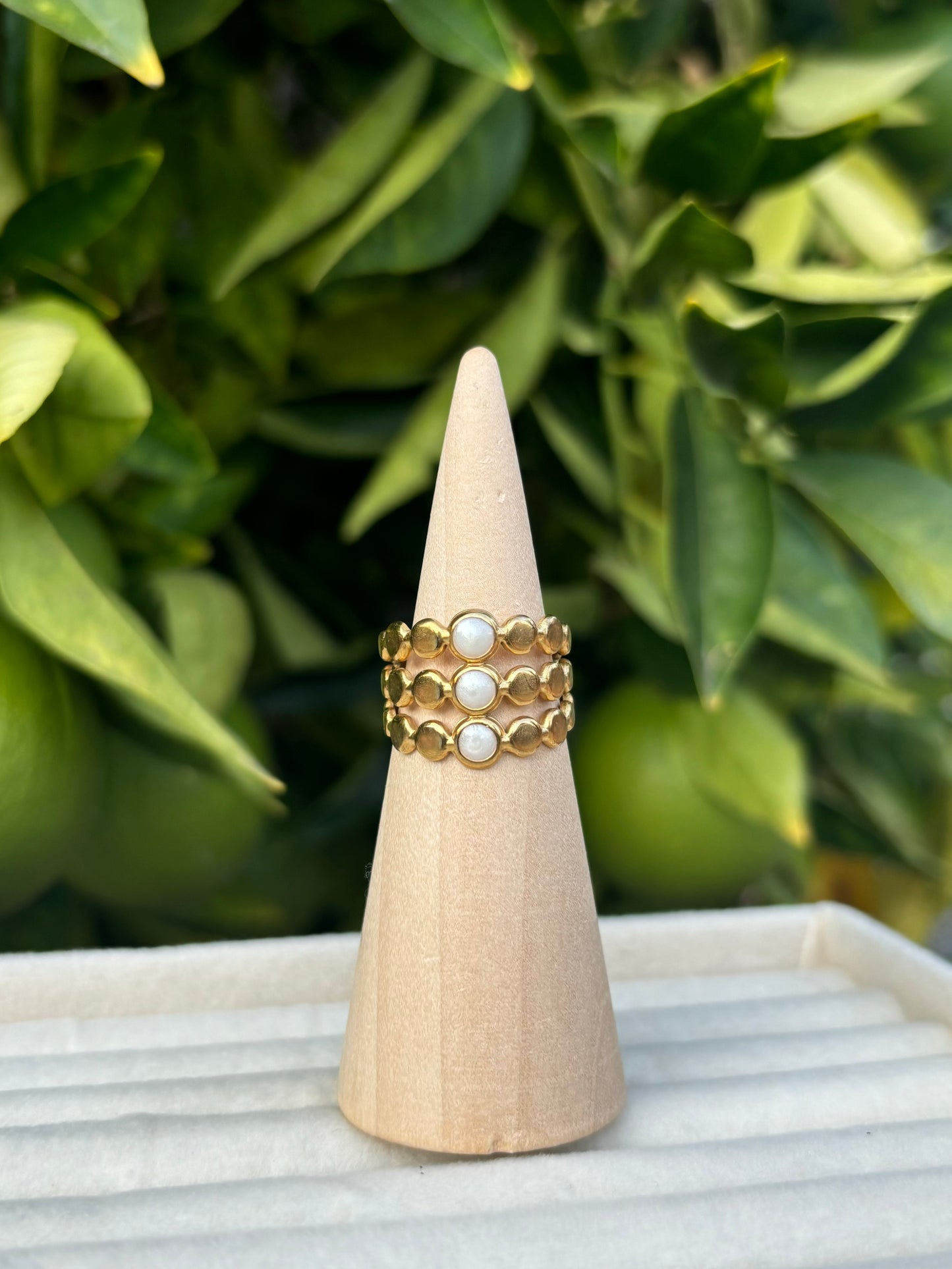 White Stone Gold Rings