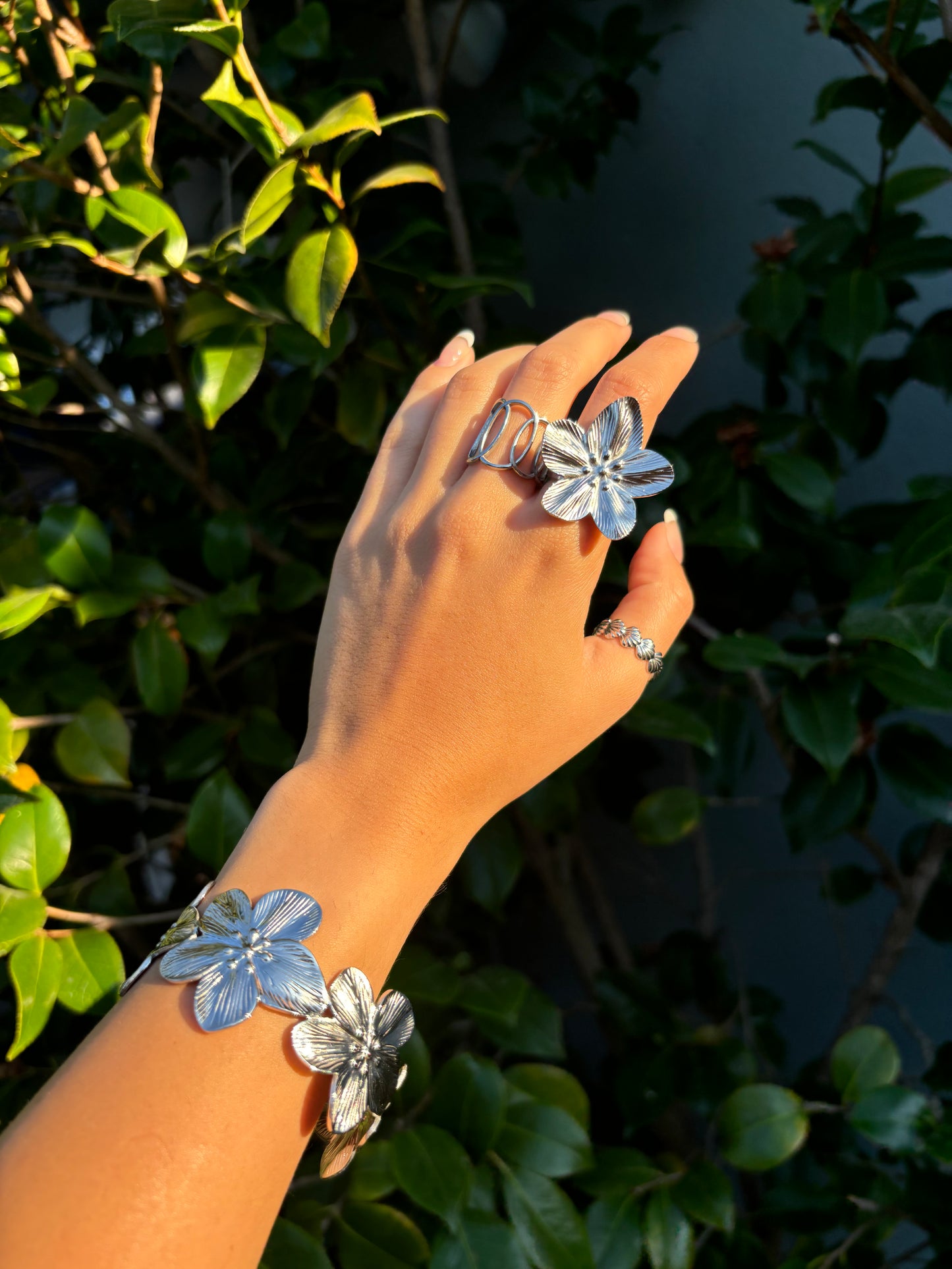 Flower Bangle Cuff