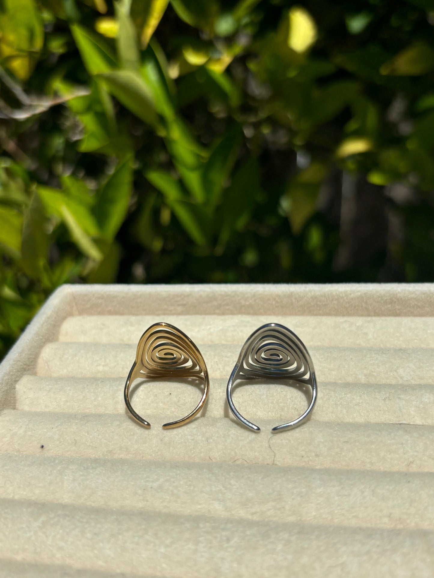 Chunky Spiral Adjustable Rings