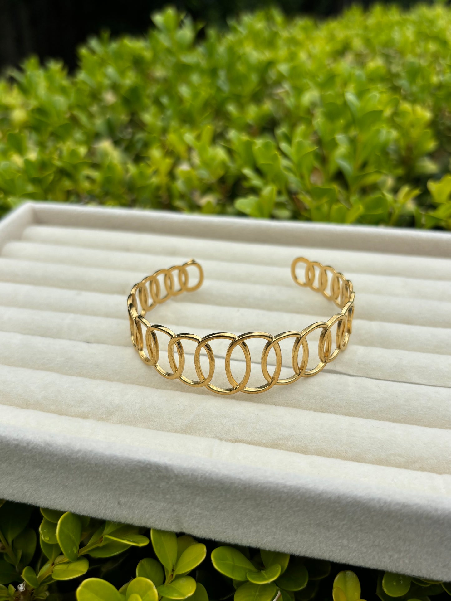Ellipse Gold Bangle Cuff