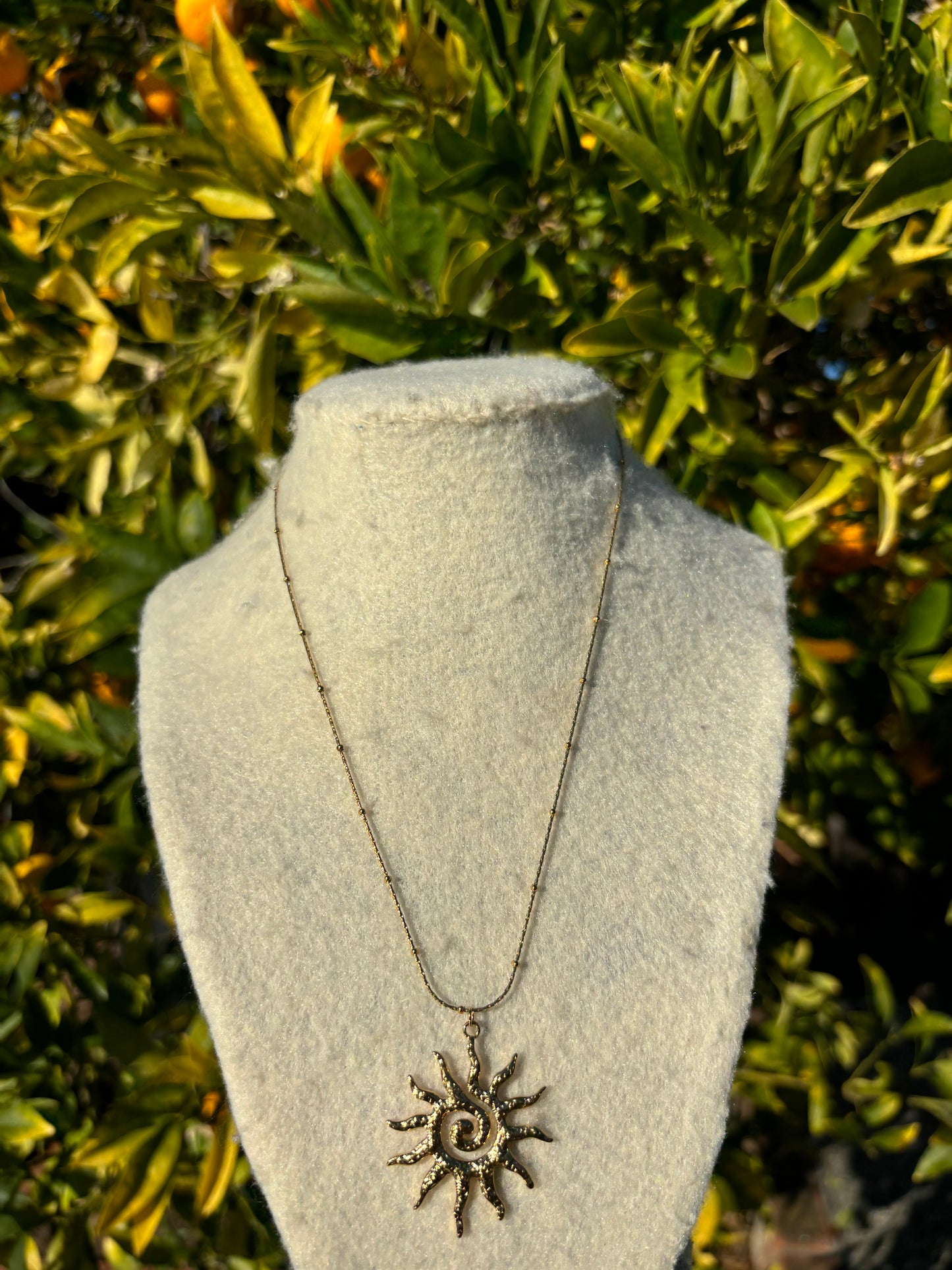 Spiral Sun Chain Necklaces