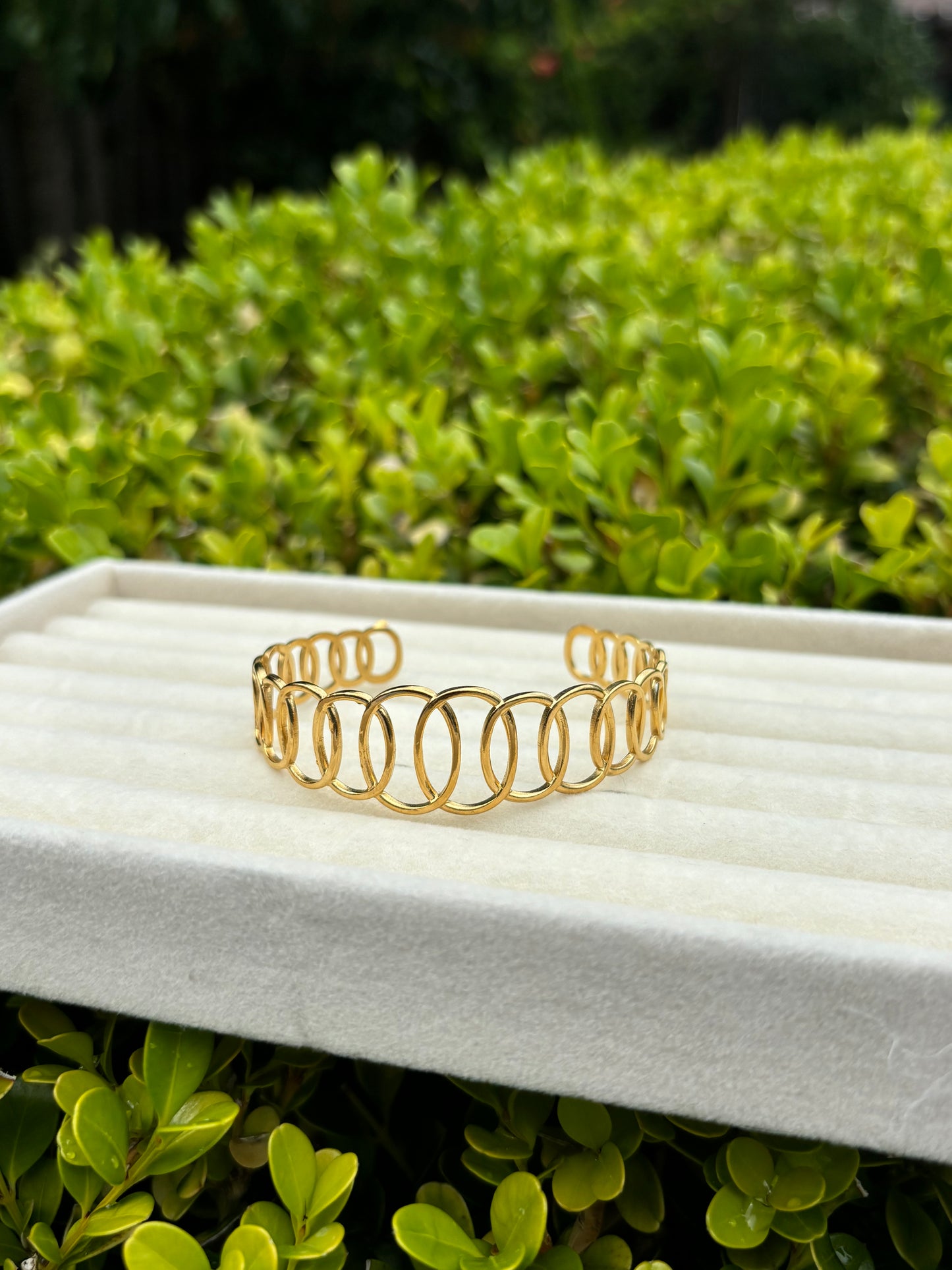Ellipse Gold Bangle Cuff