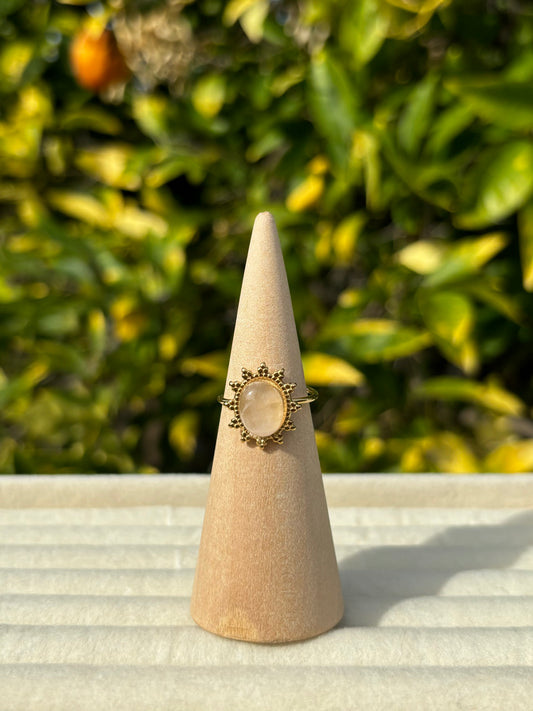 Pink Sun Gold Ring