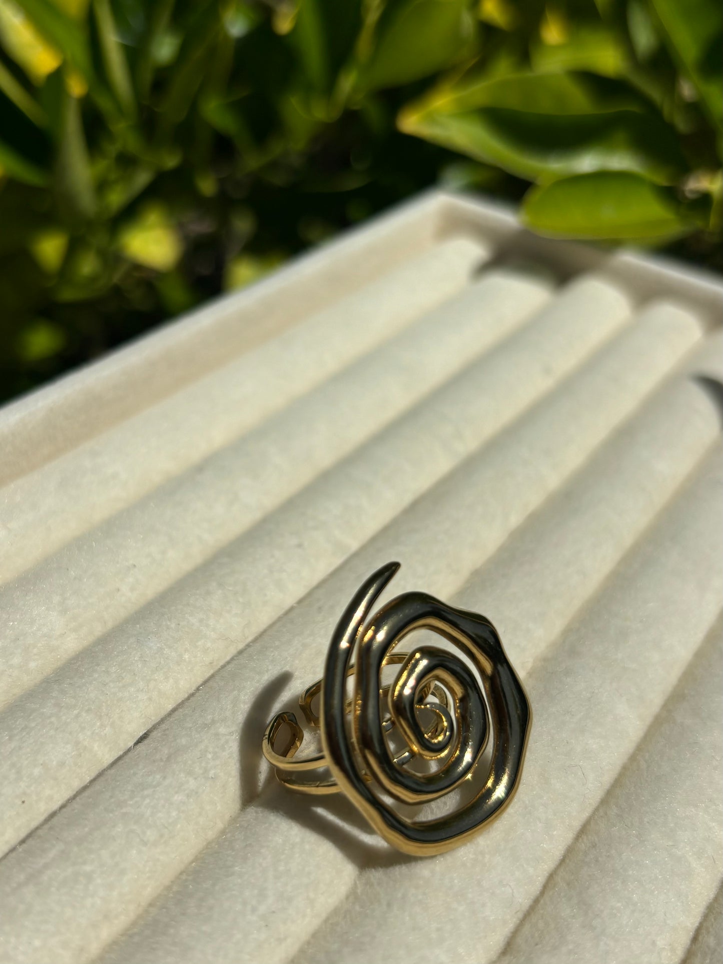 Spiral Adjustable Gold Ring