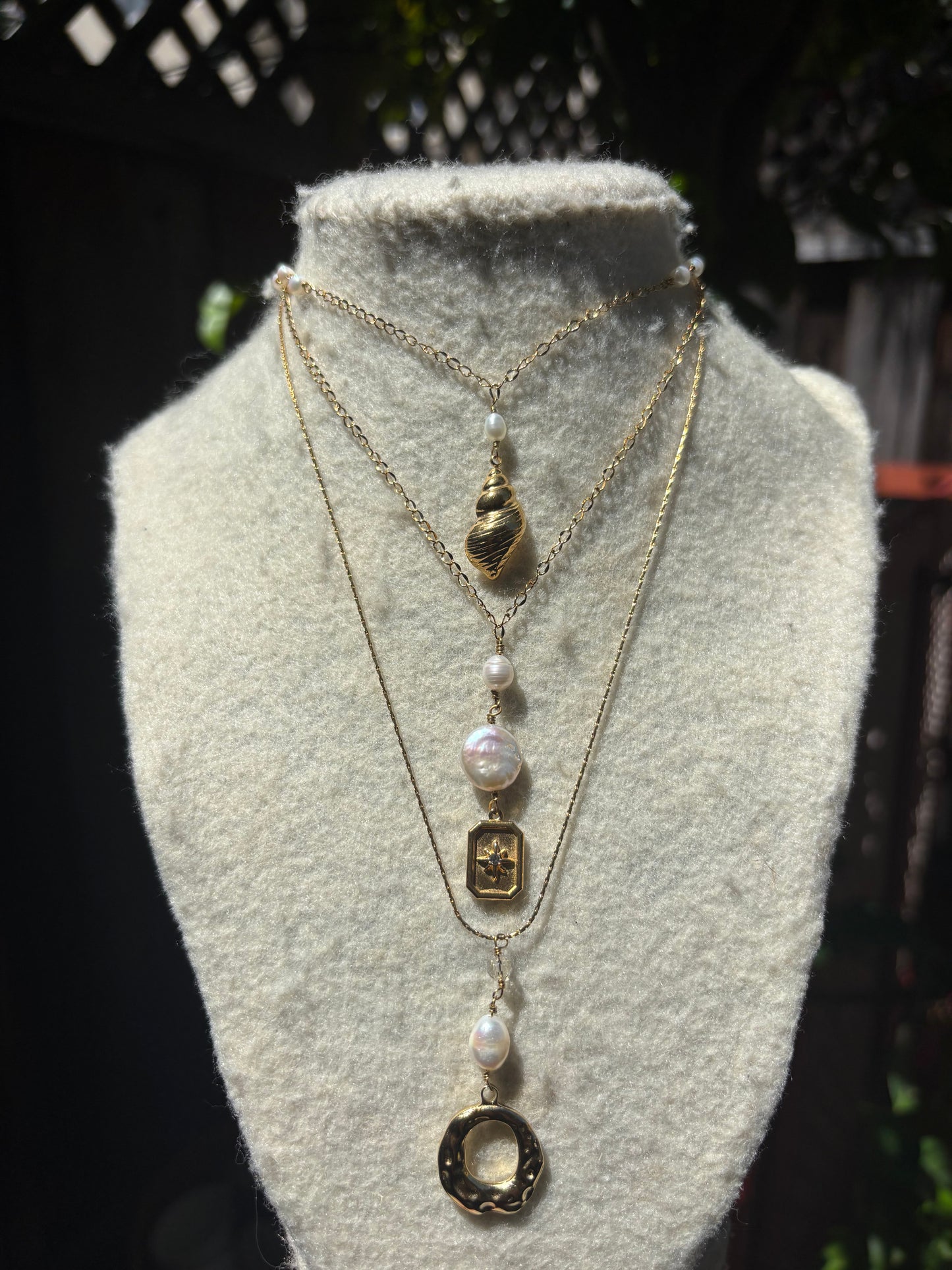 Oval Drop Pearl Necklaces