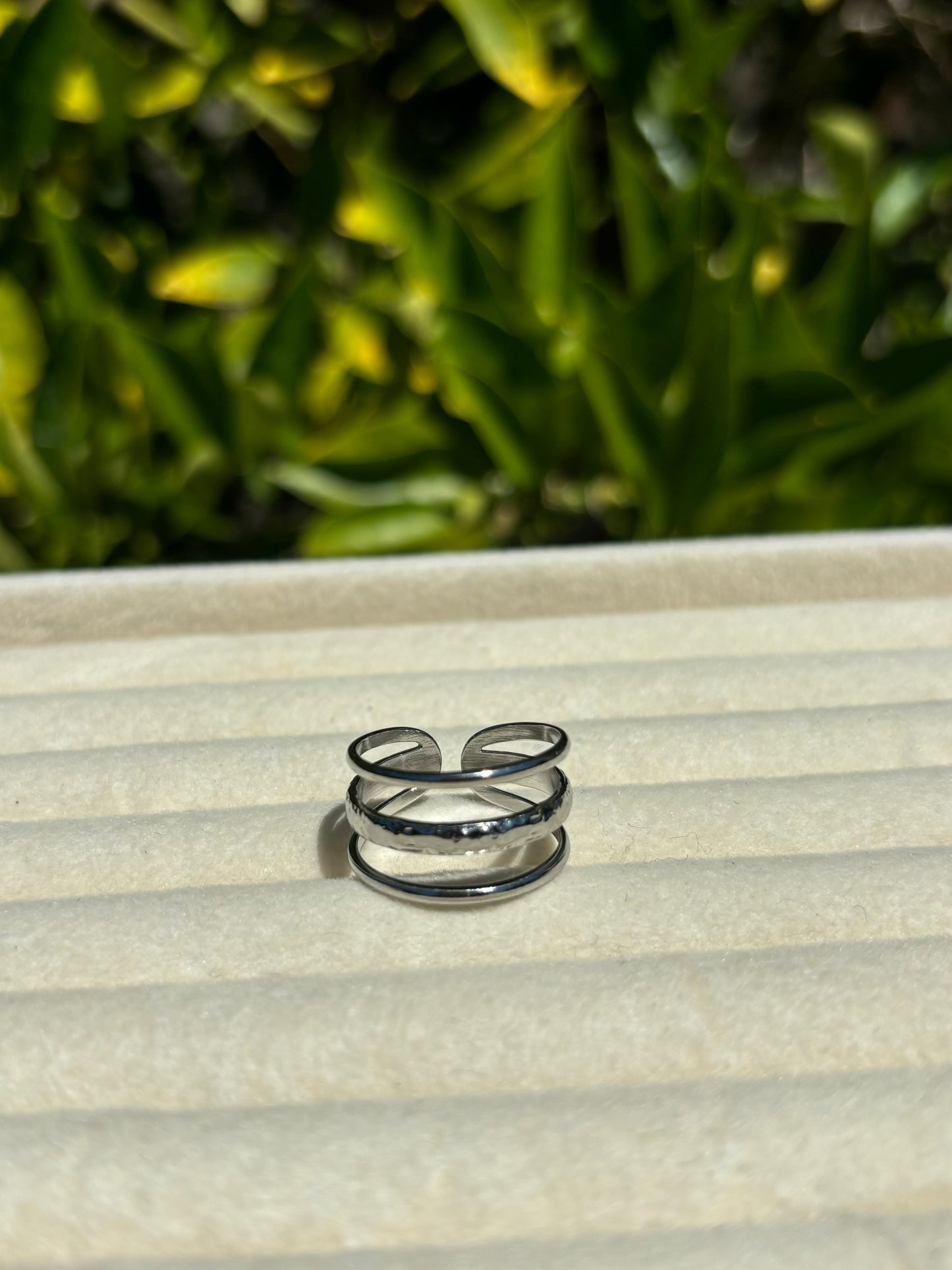 Linear Silver Ring