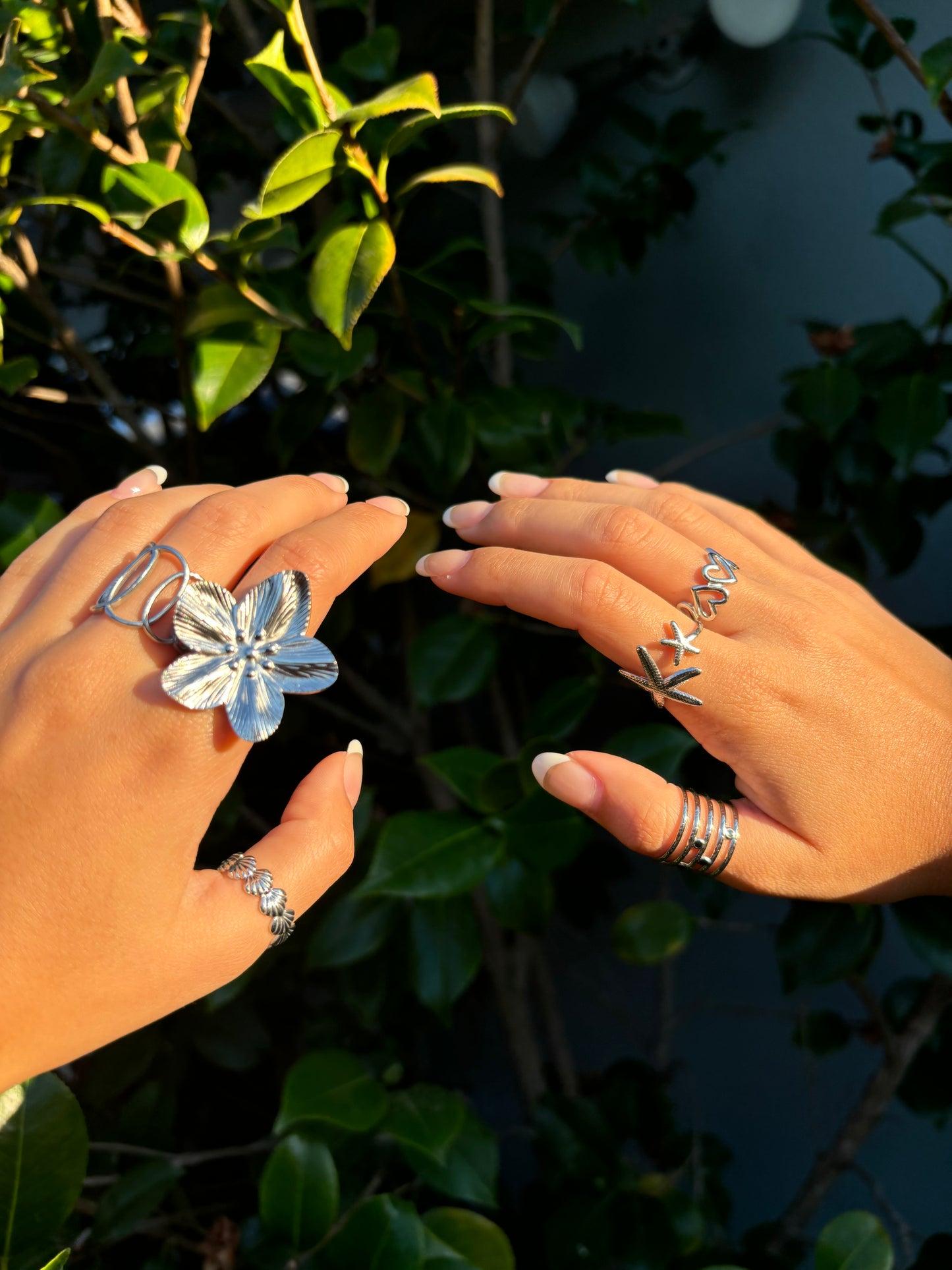 Chunky Flower Rings