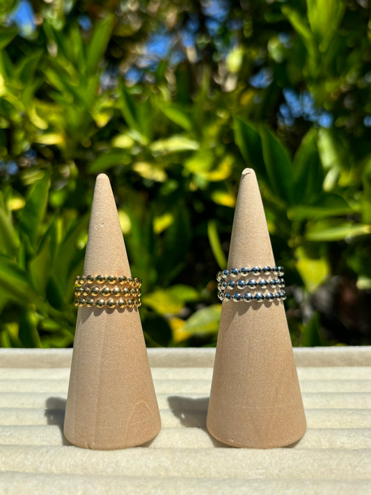 Bubble Stacked Adjustable Rings