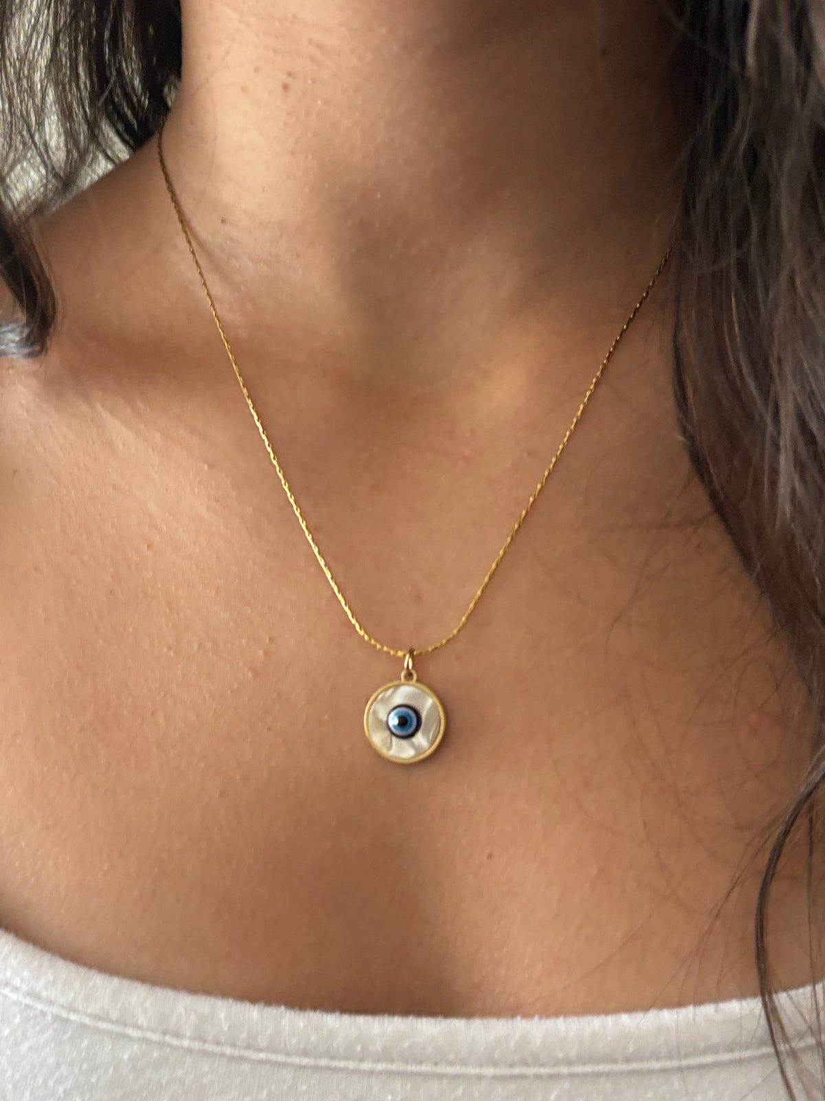 Evil Eye Gold Chain Necklace