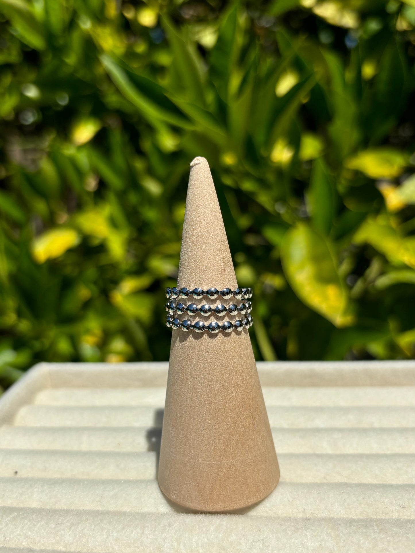 Bubble Stacked Adjustable Rings