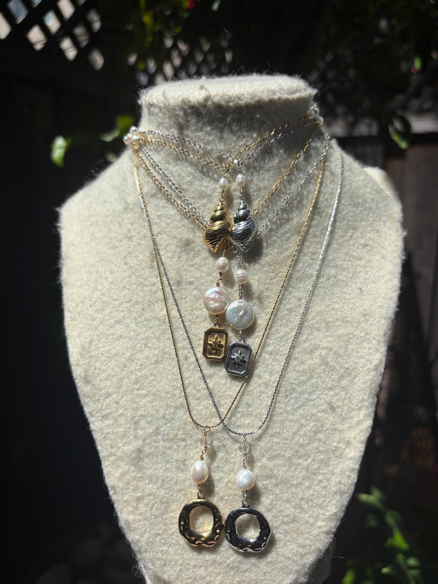 Oval Drop Pearl Necklaces