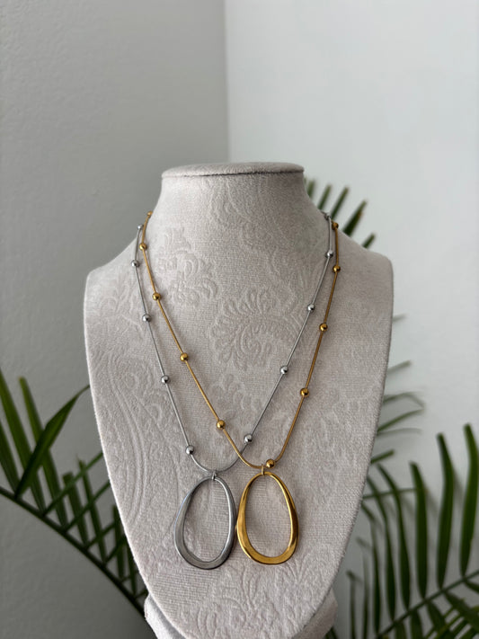 Large Oval Chain Bead Necklaces