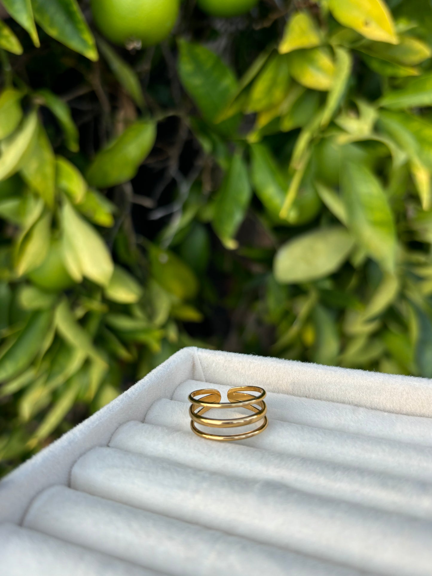 Linear Gold Ring