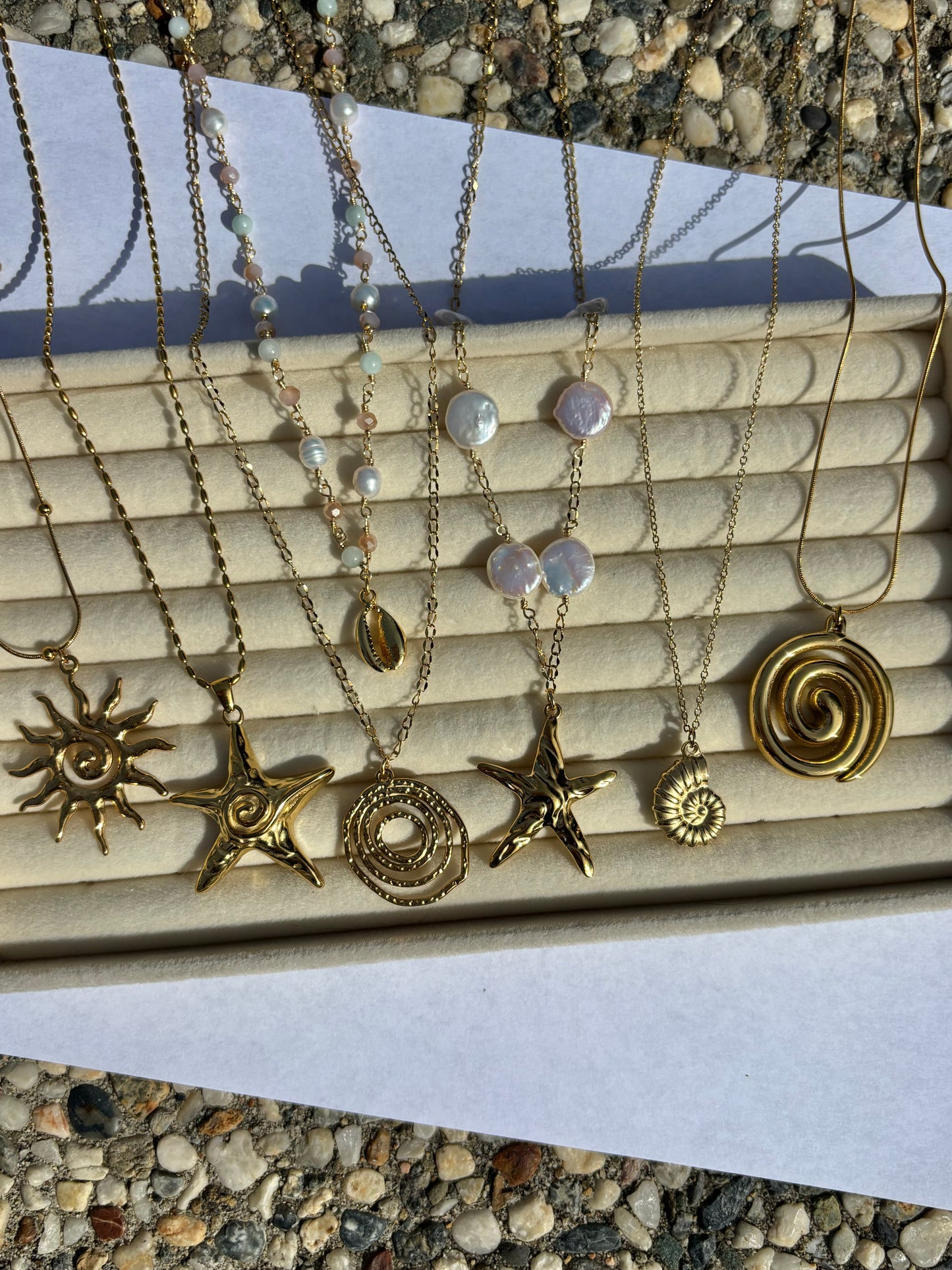 Spiral Sun Chain Necklaces