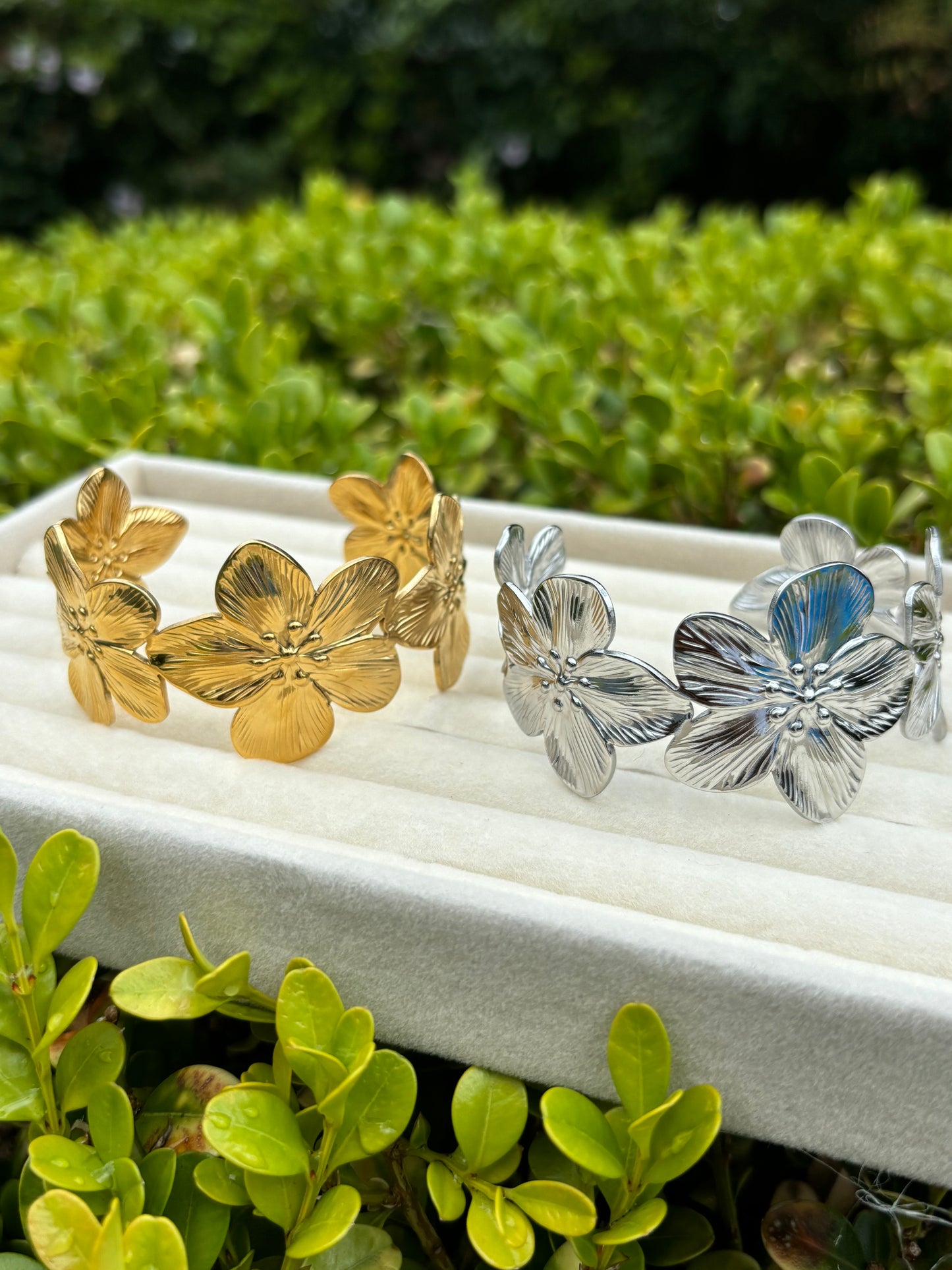 Flower Bangle Cuff