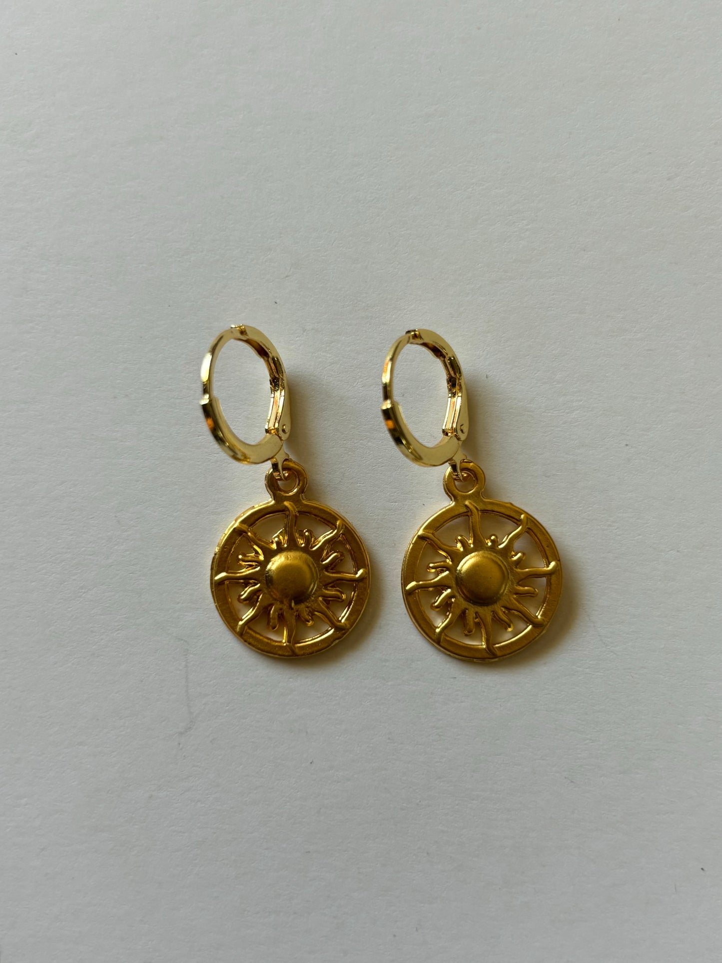 Sunburst Huggie Earrings