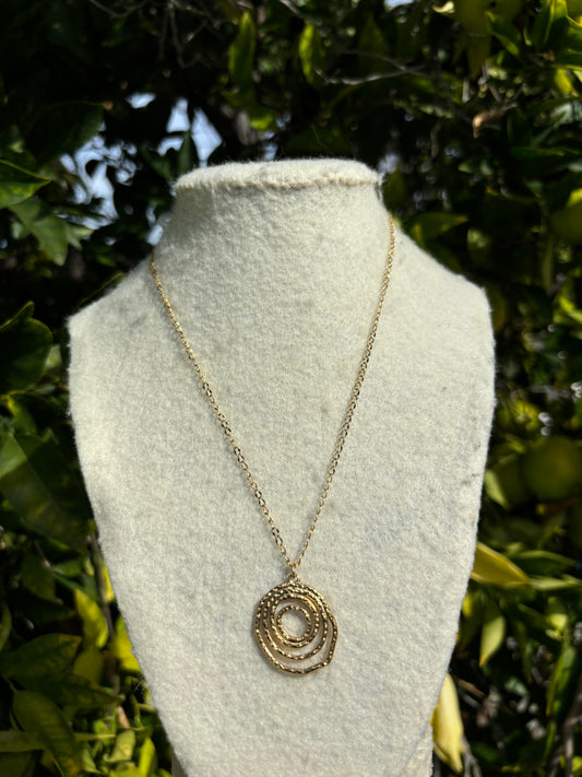 Ellipse Gold Chain Necklace