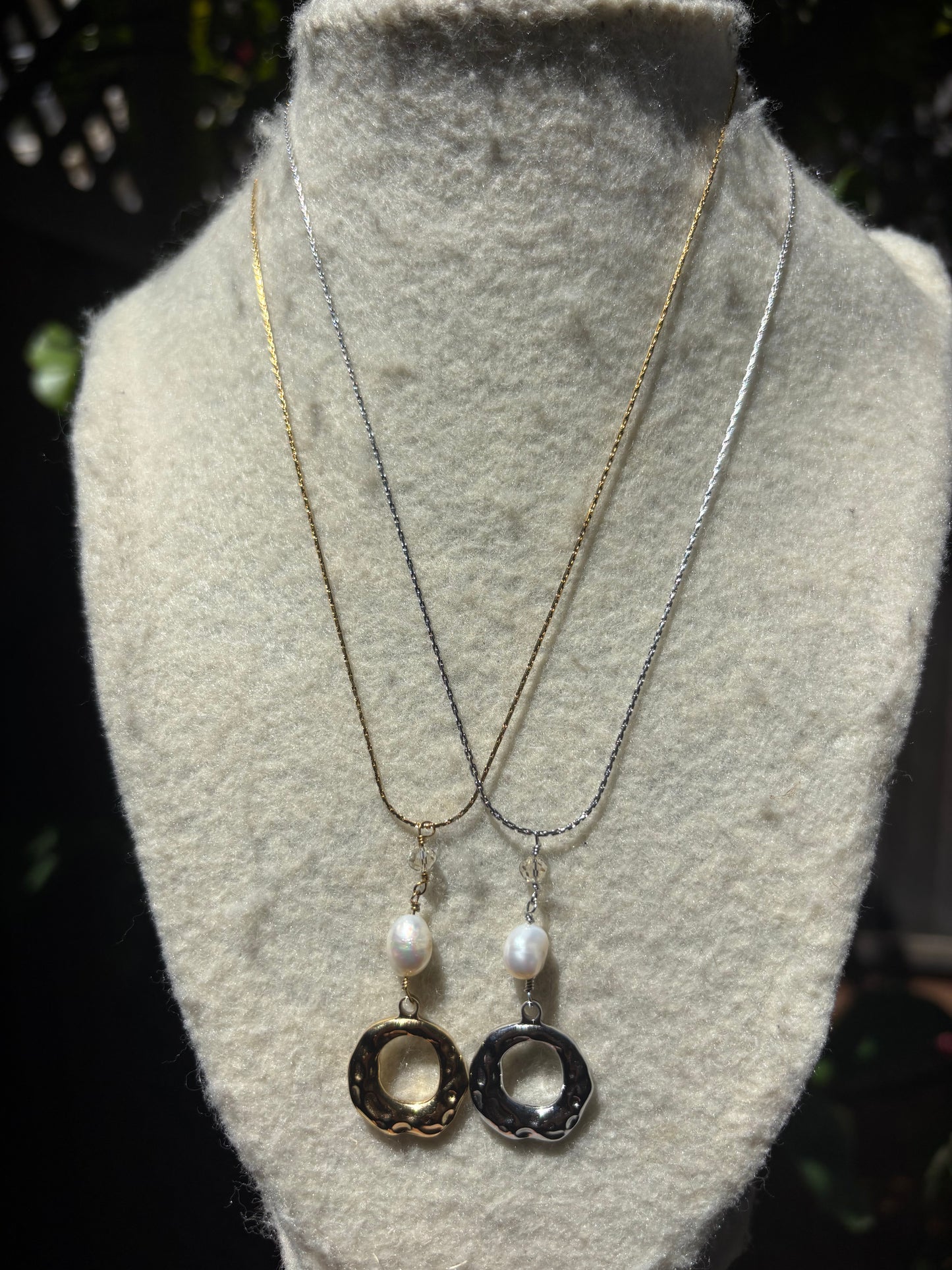 Oval Drop Pearl Necklaces