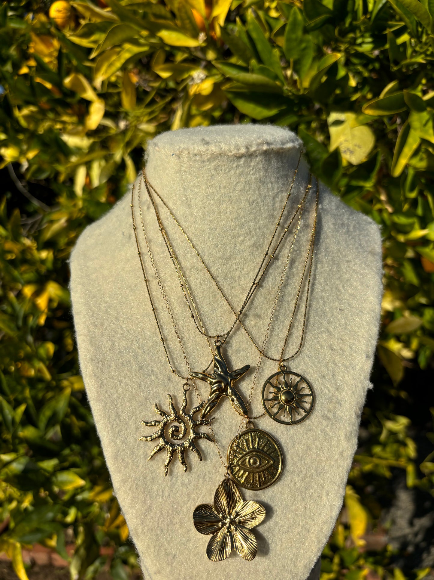 Spiral Sun Chain Necklaces
