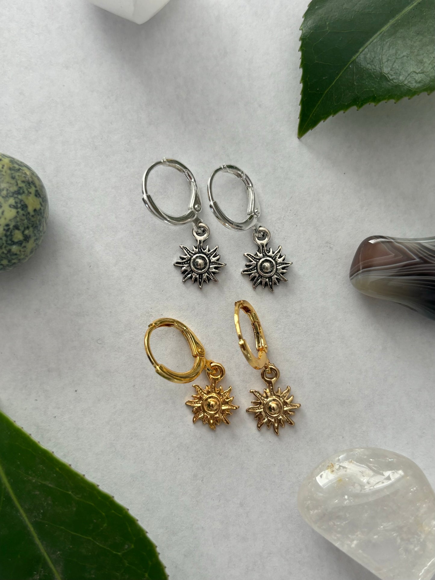 Mini Sun Huggie Earrings