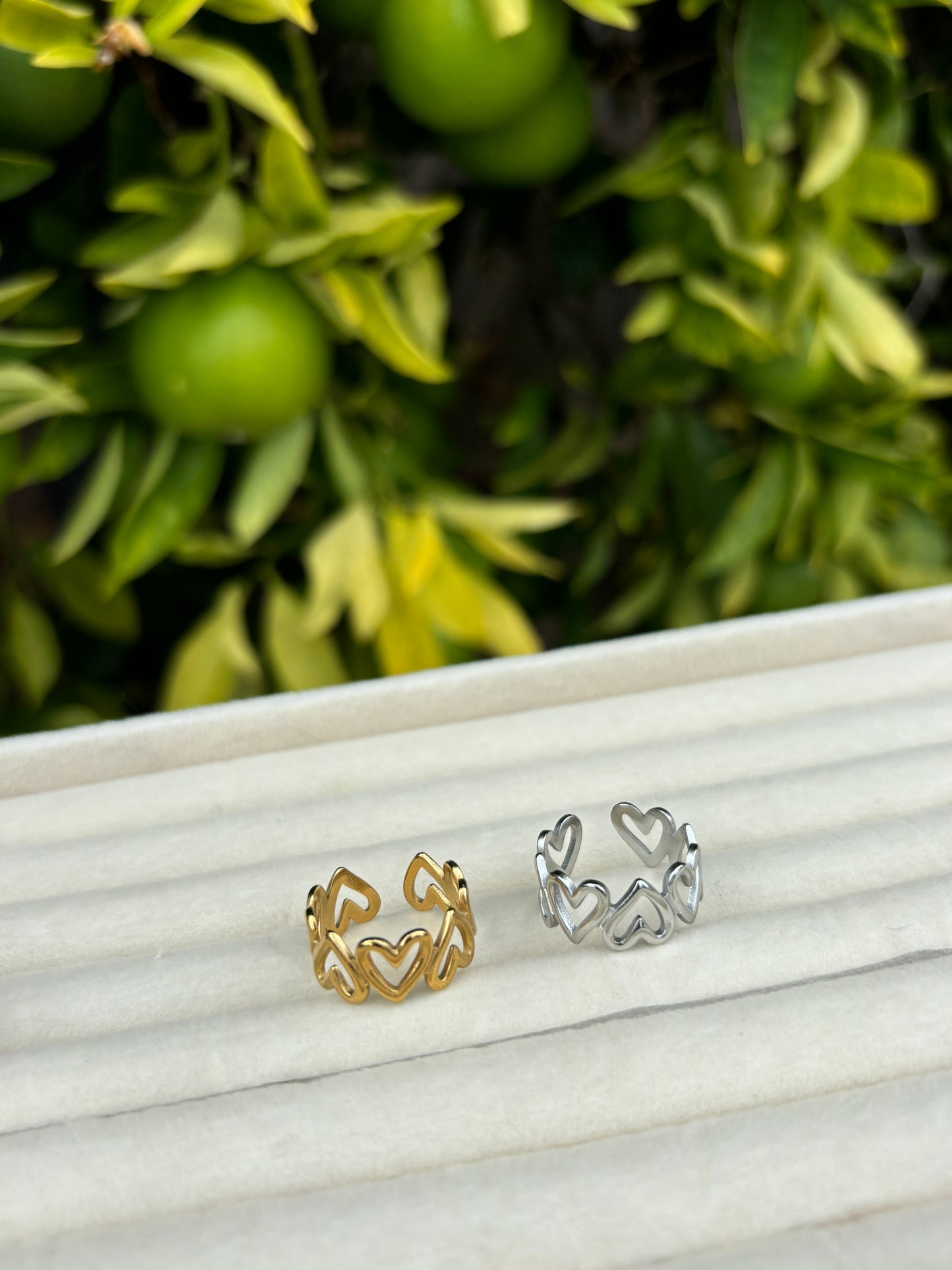 Hearts Adjustable Rings