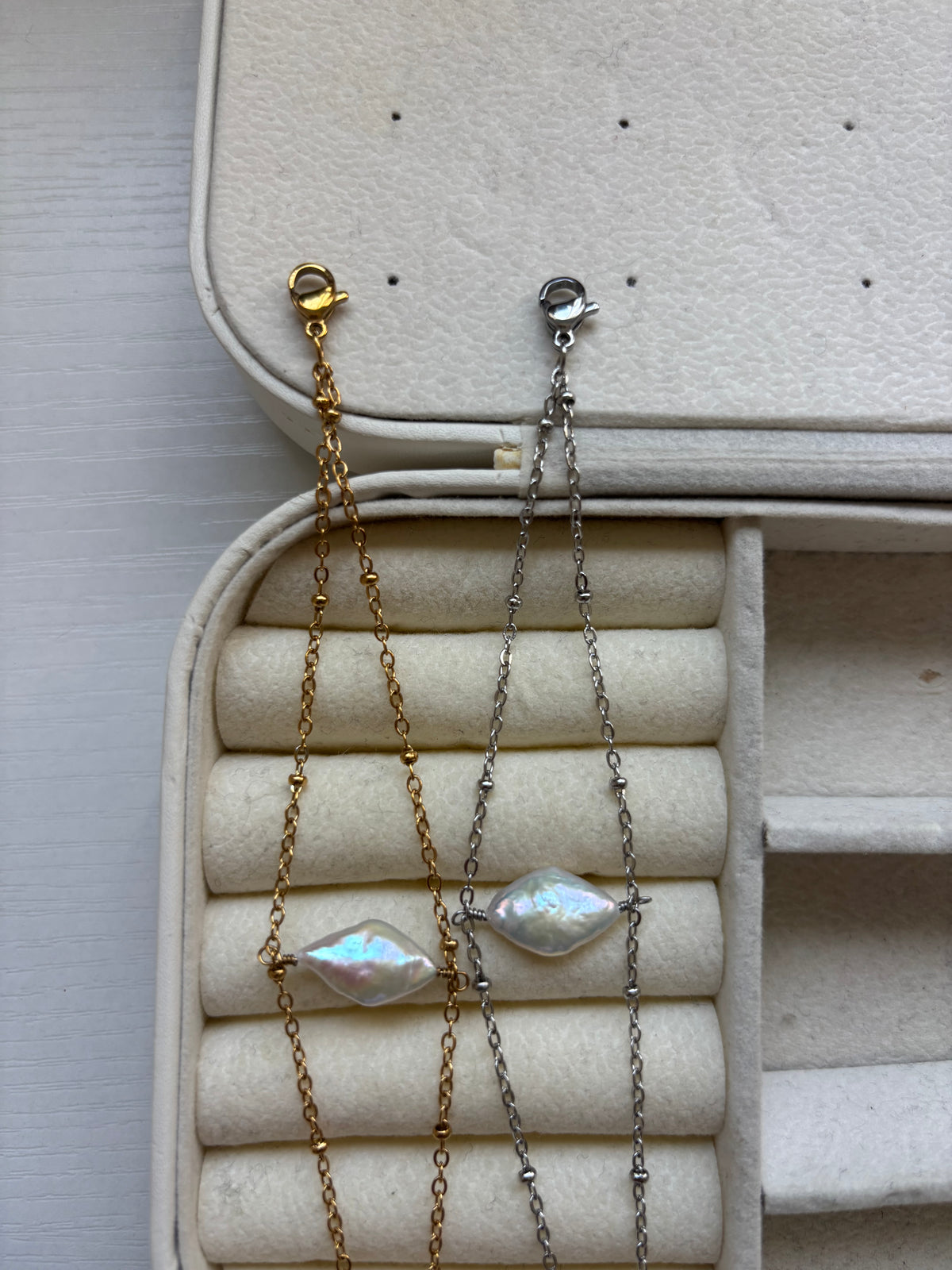 Diamond Pearl Bracelets