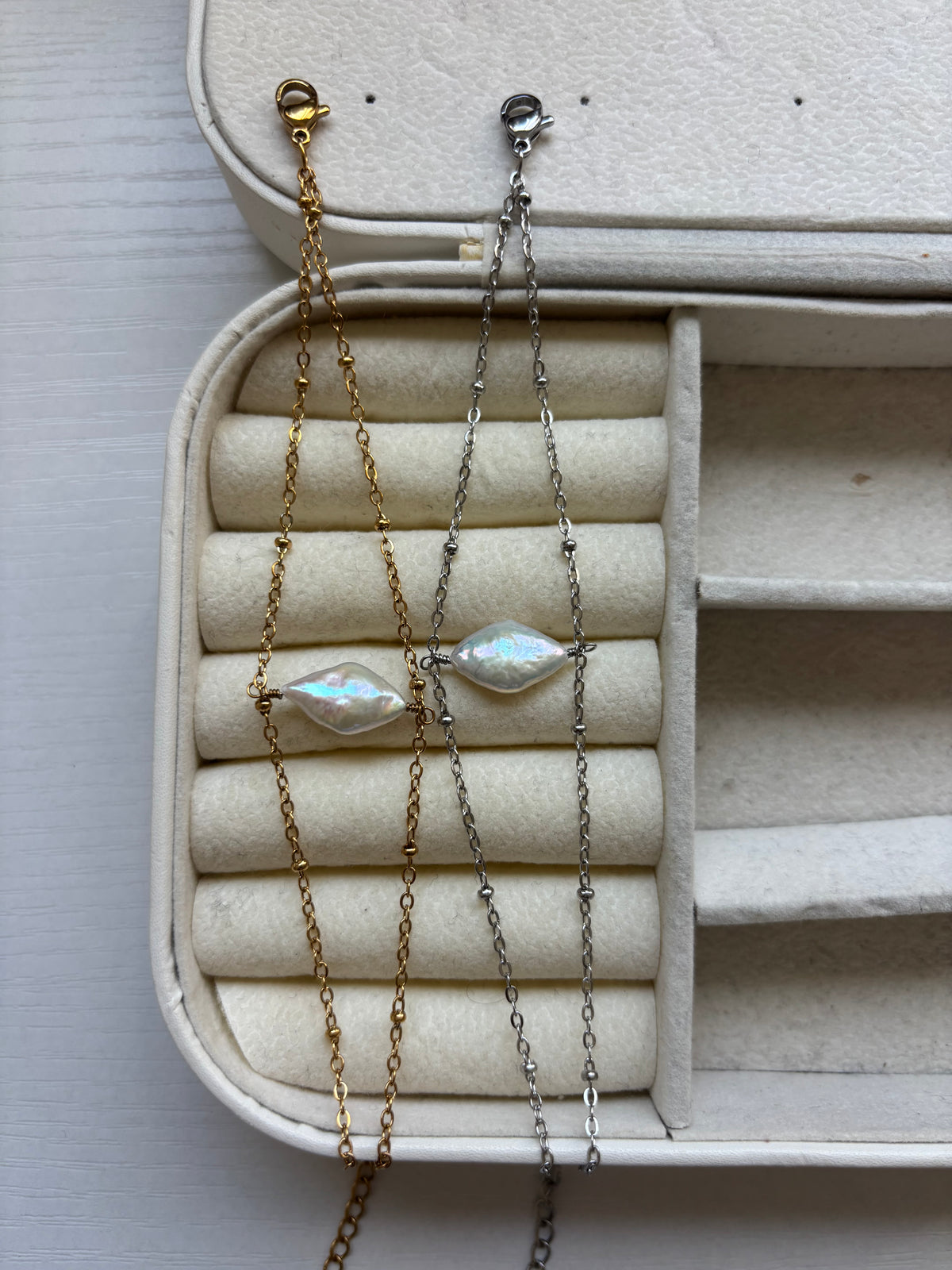 Diamond Pearl Bracelets