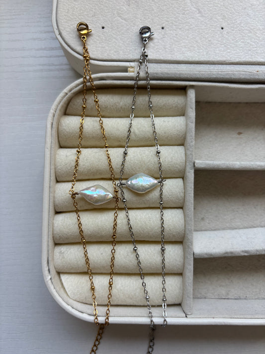 Diamond Pearl Bracelets