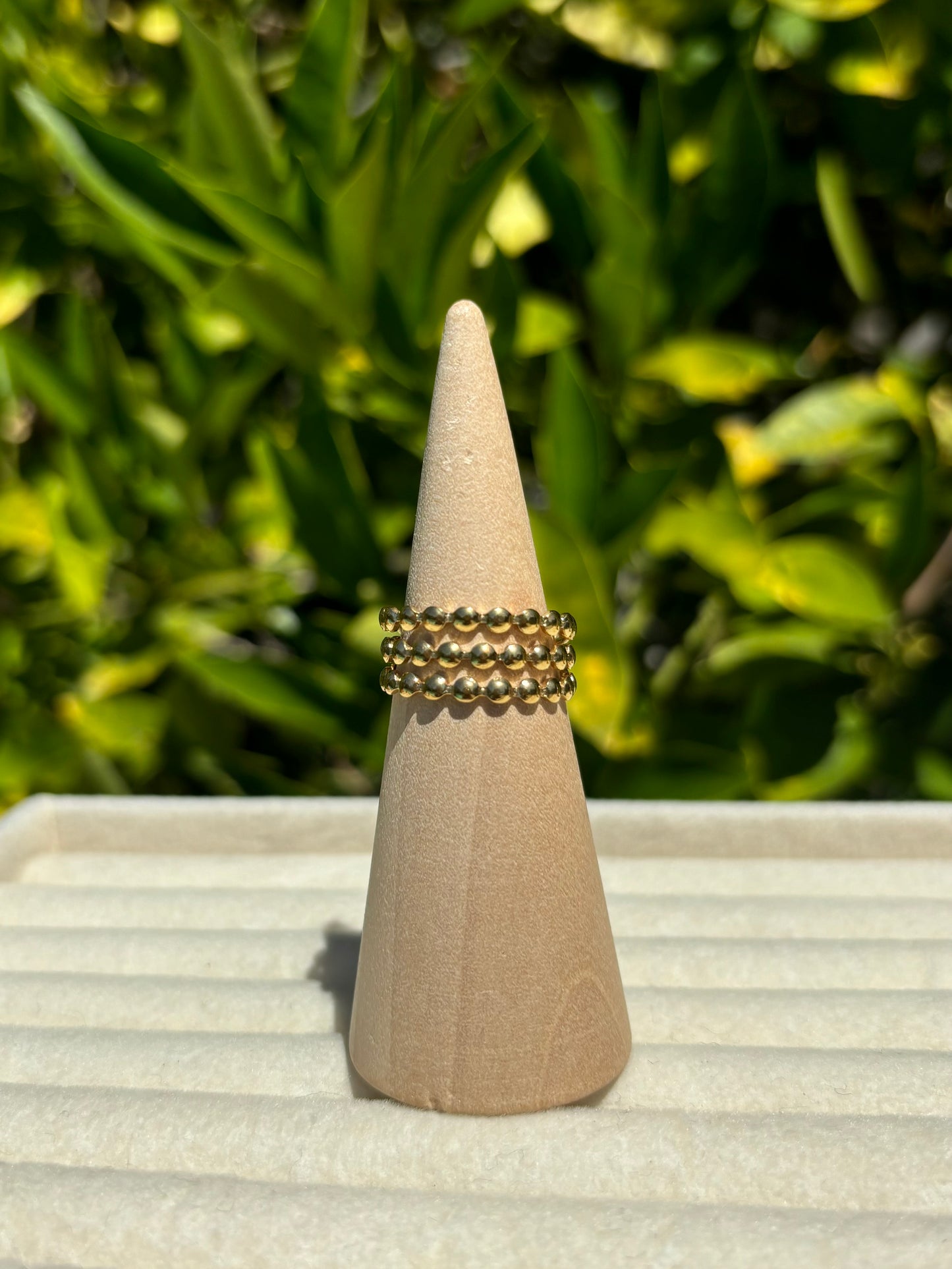 Bubble Stacked Adjustable Rings