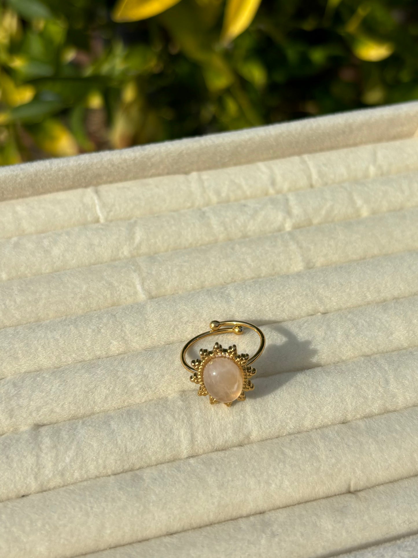 Pink Sun Gold Ring