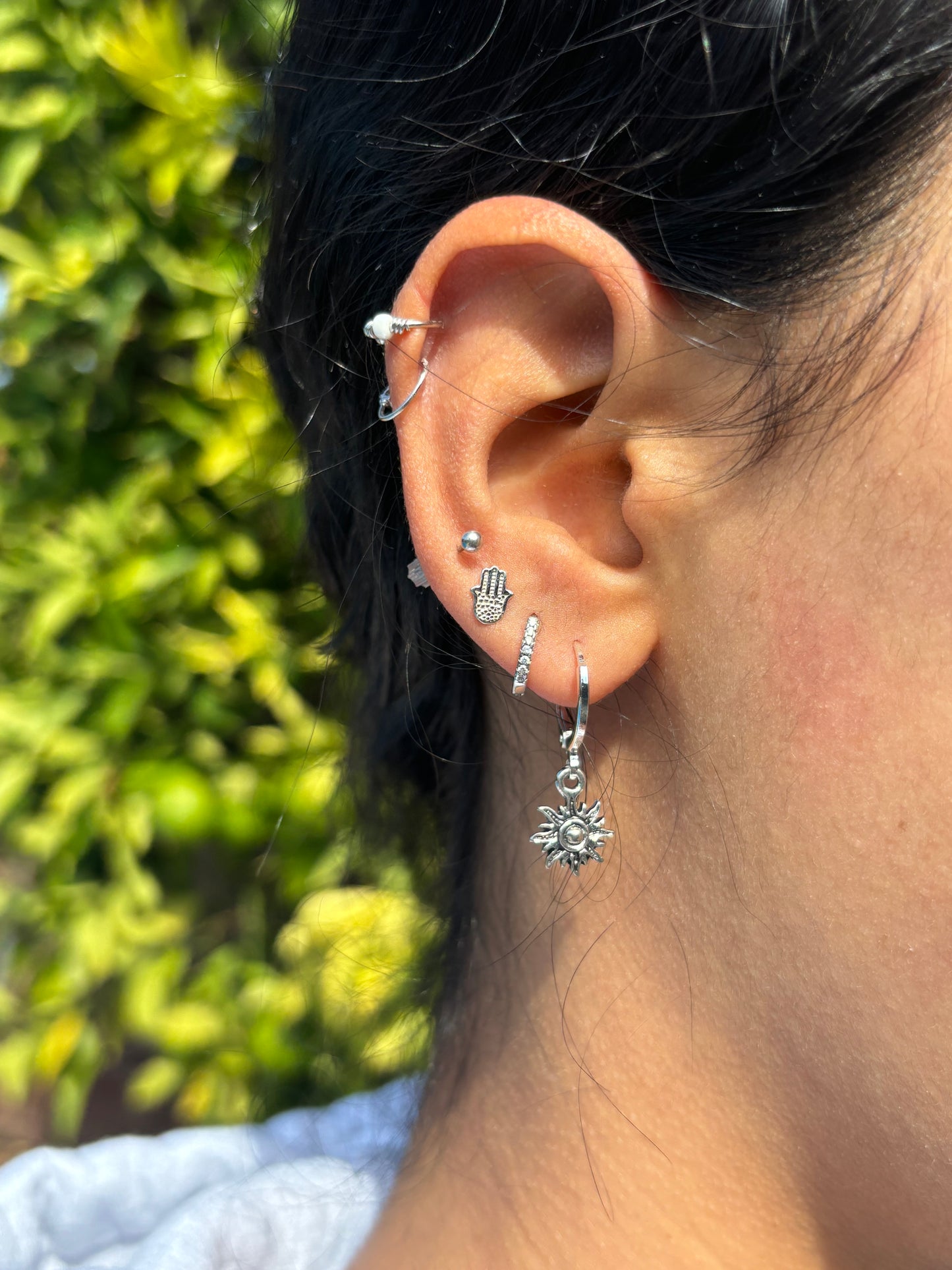 Mini Sun Huggie Earrings