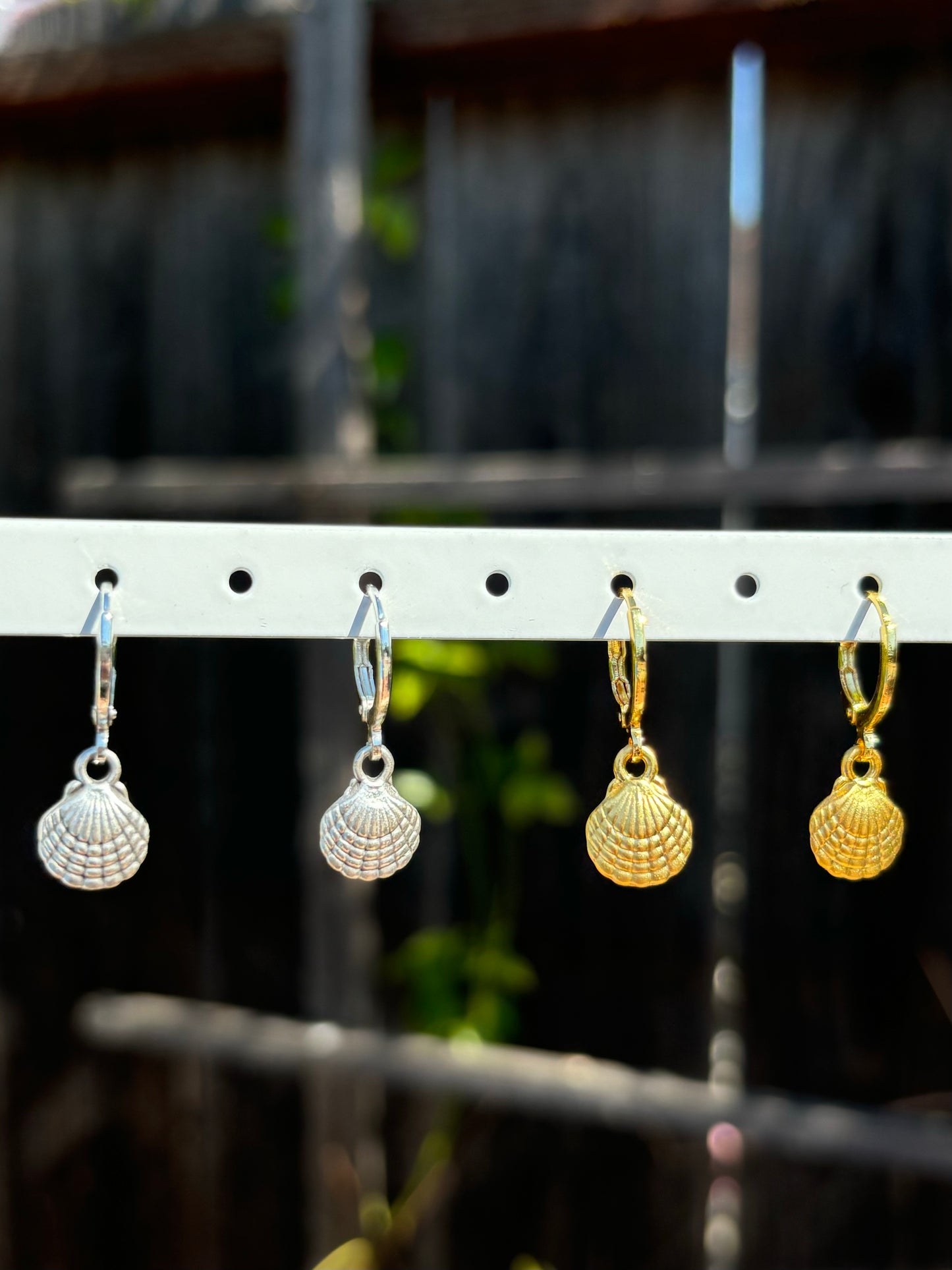 Mini Shell Huggie Earrings