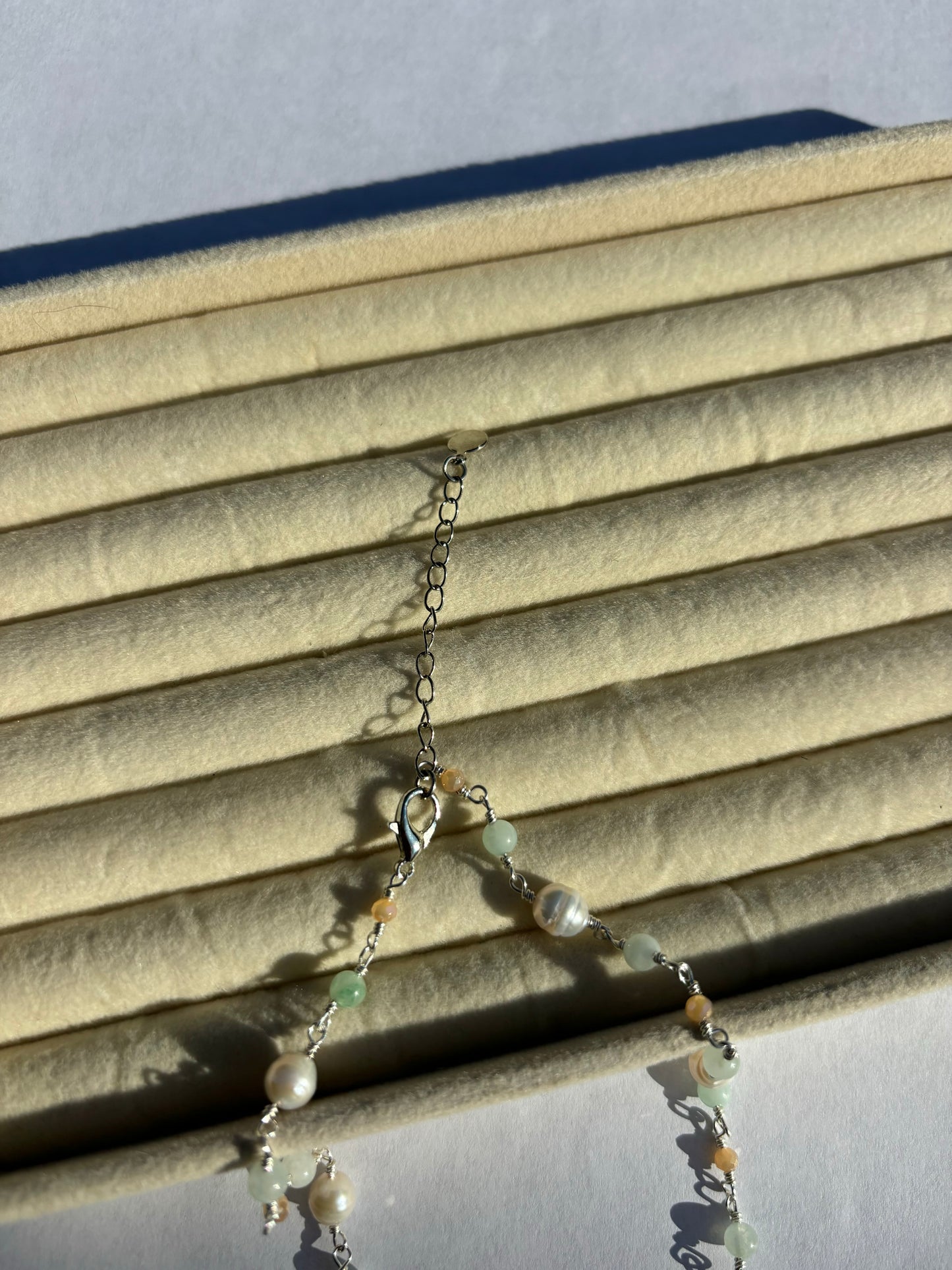 Spiral Starfish Silver Pearl Bead Wire Necklaces