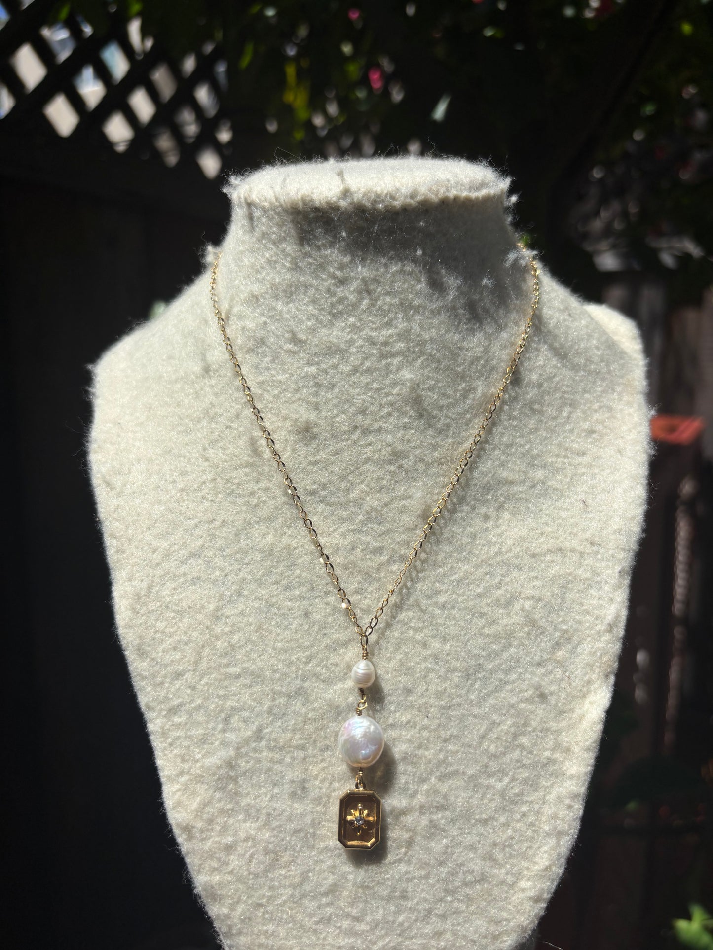 Triple Drop Pearl Chain Necklaces