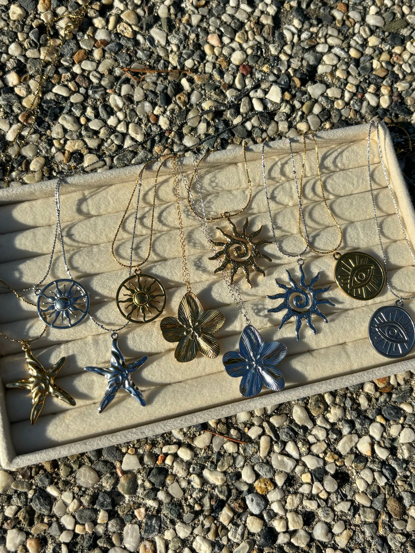 Spiral Sun Chain Necklaces