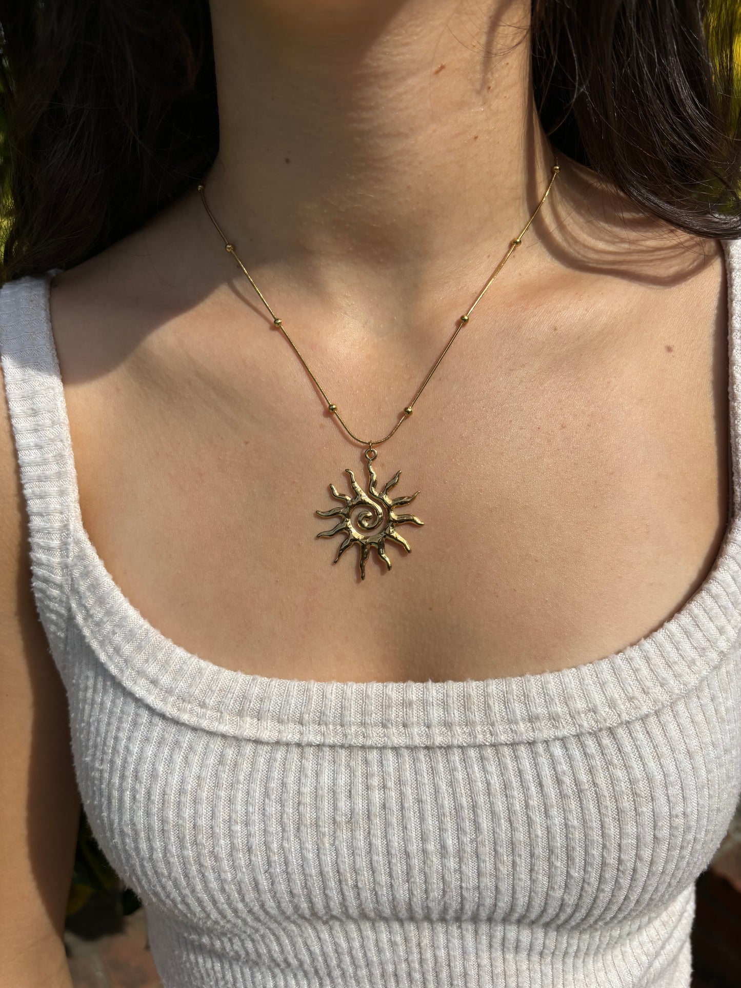 Spiral Sun Chain Necklaces