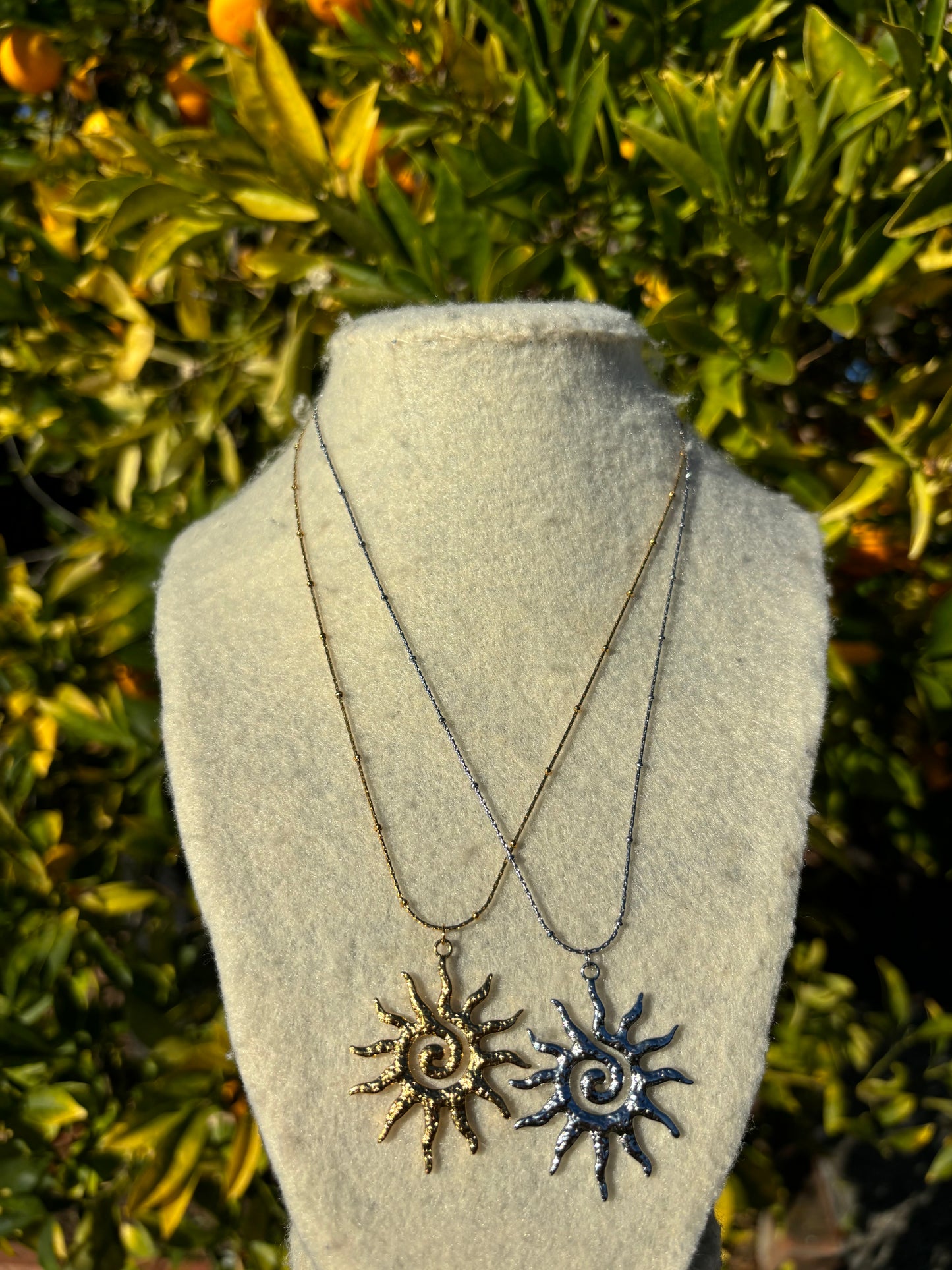 Spiral Sun Chain Necklaces