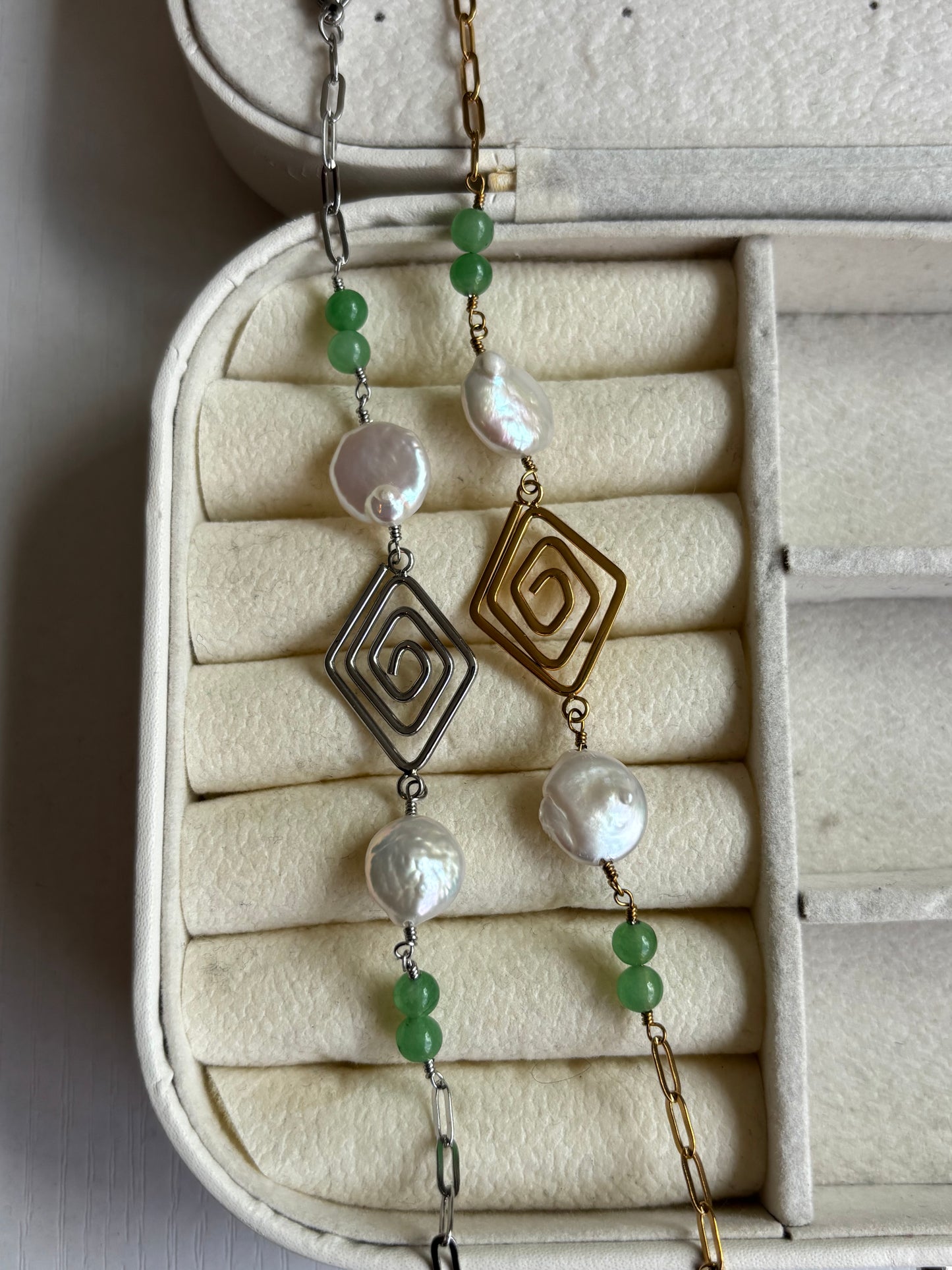 Diamond Spiral Wire Bracelets