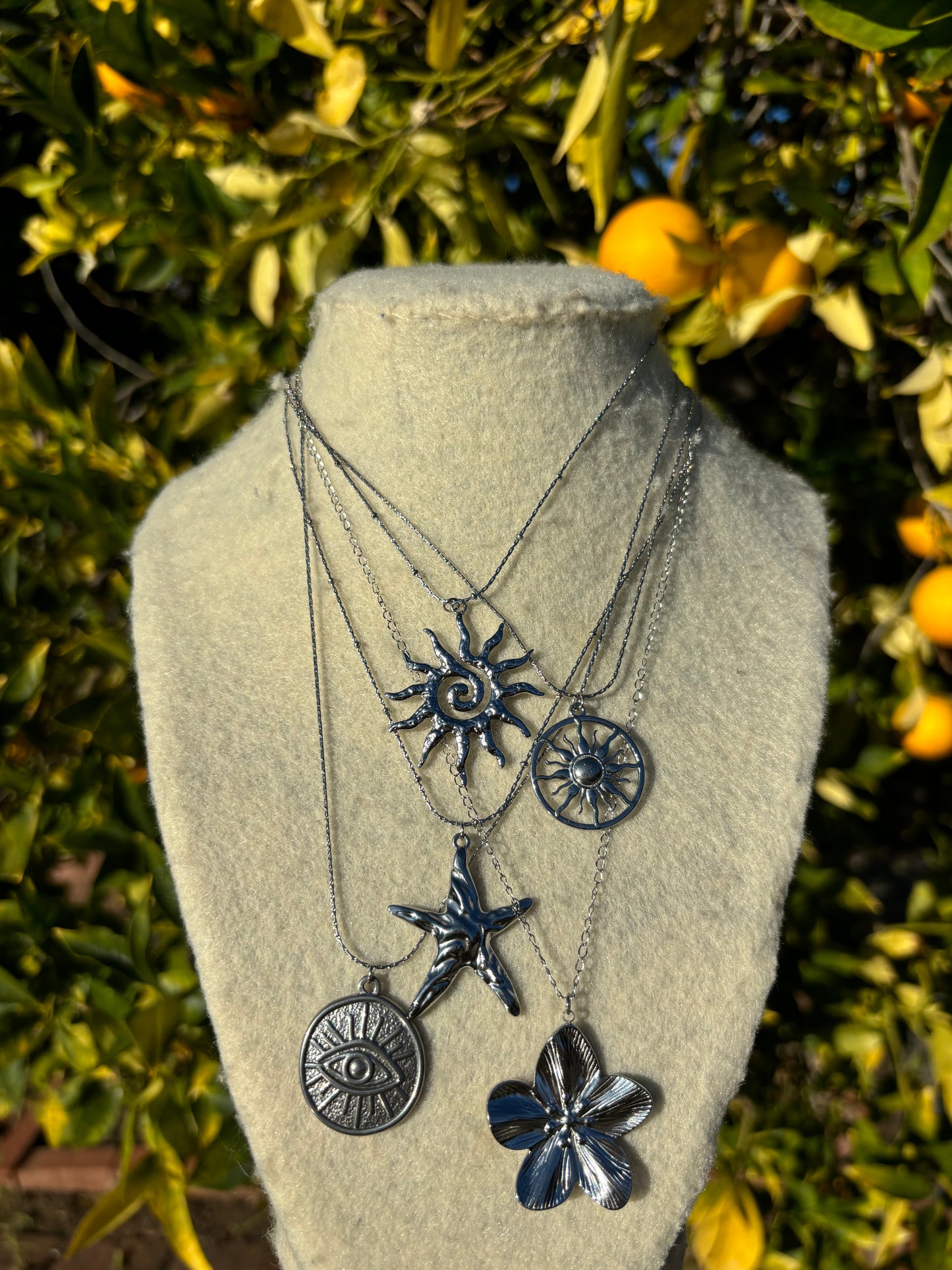 Spiral Sun Chain Necklaces