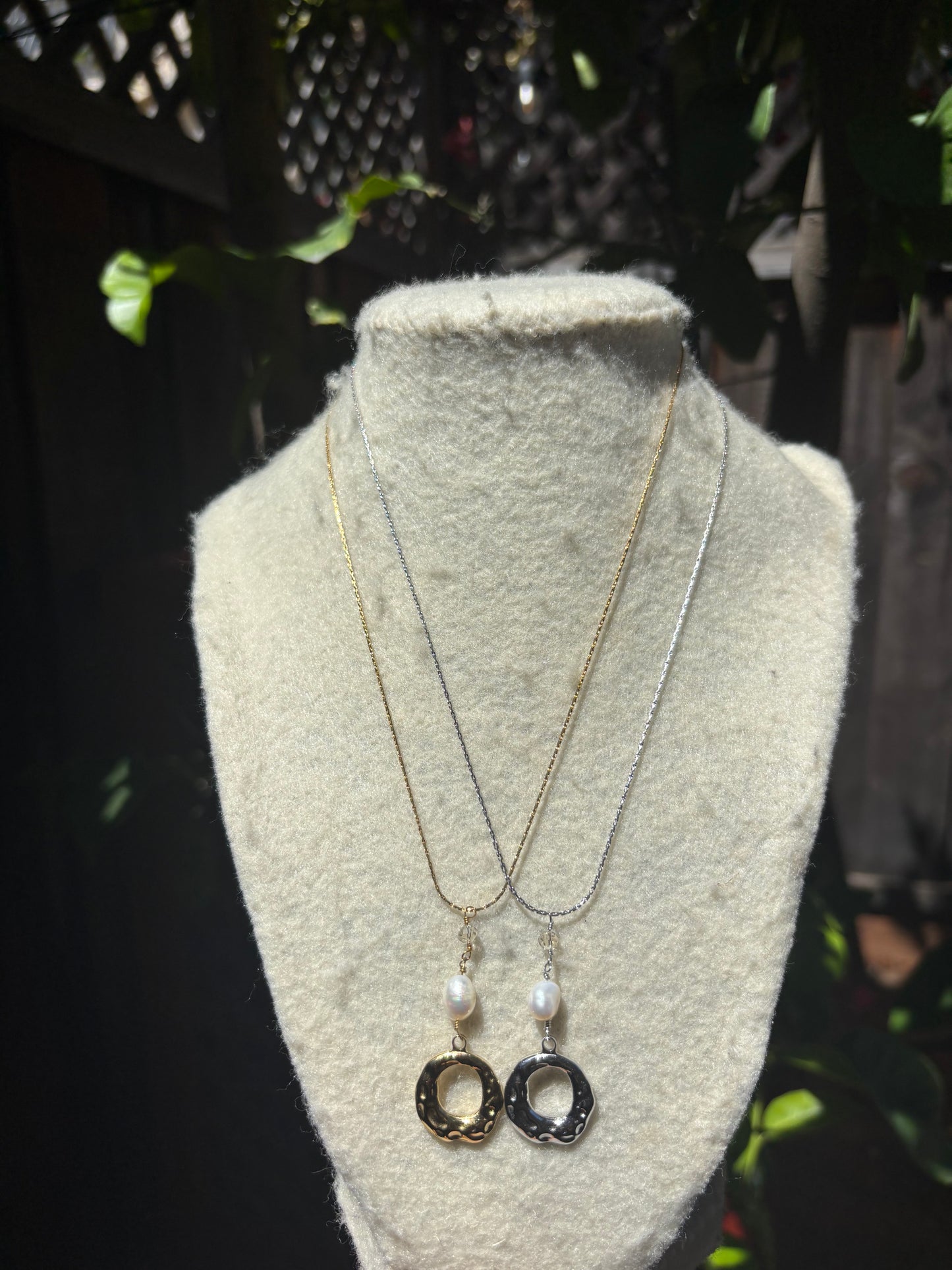 Oval Drop Pearl Necklaces