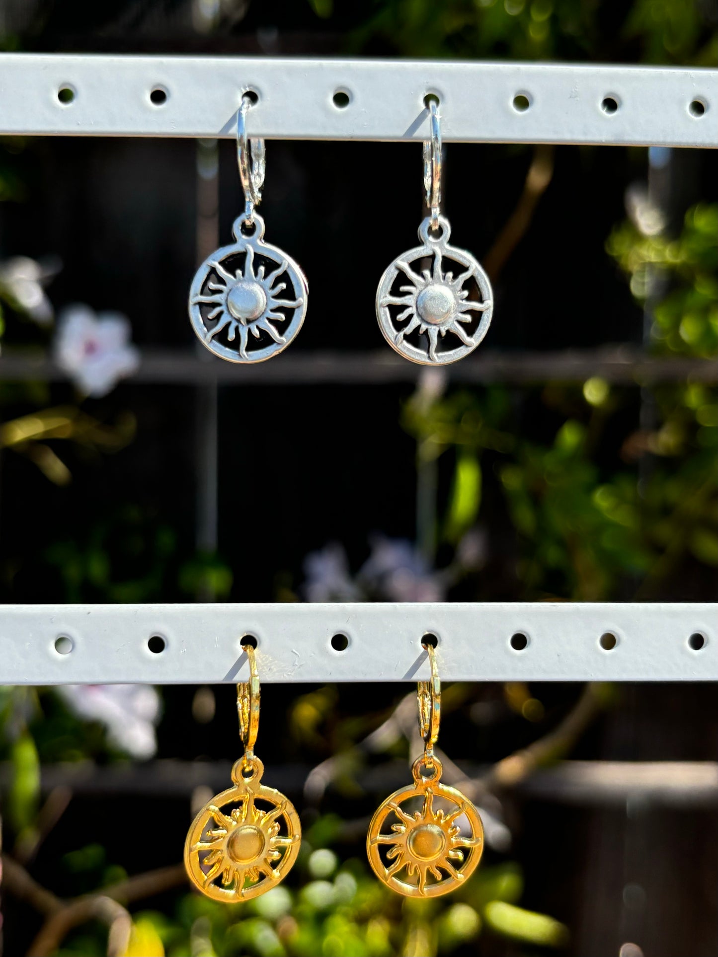 Sunburst Huggie Earrings